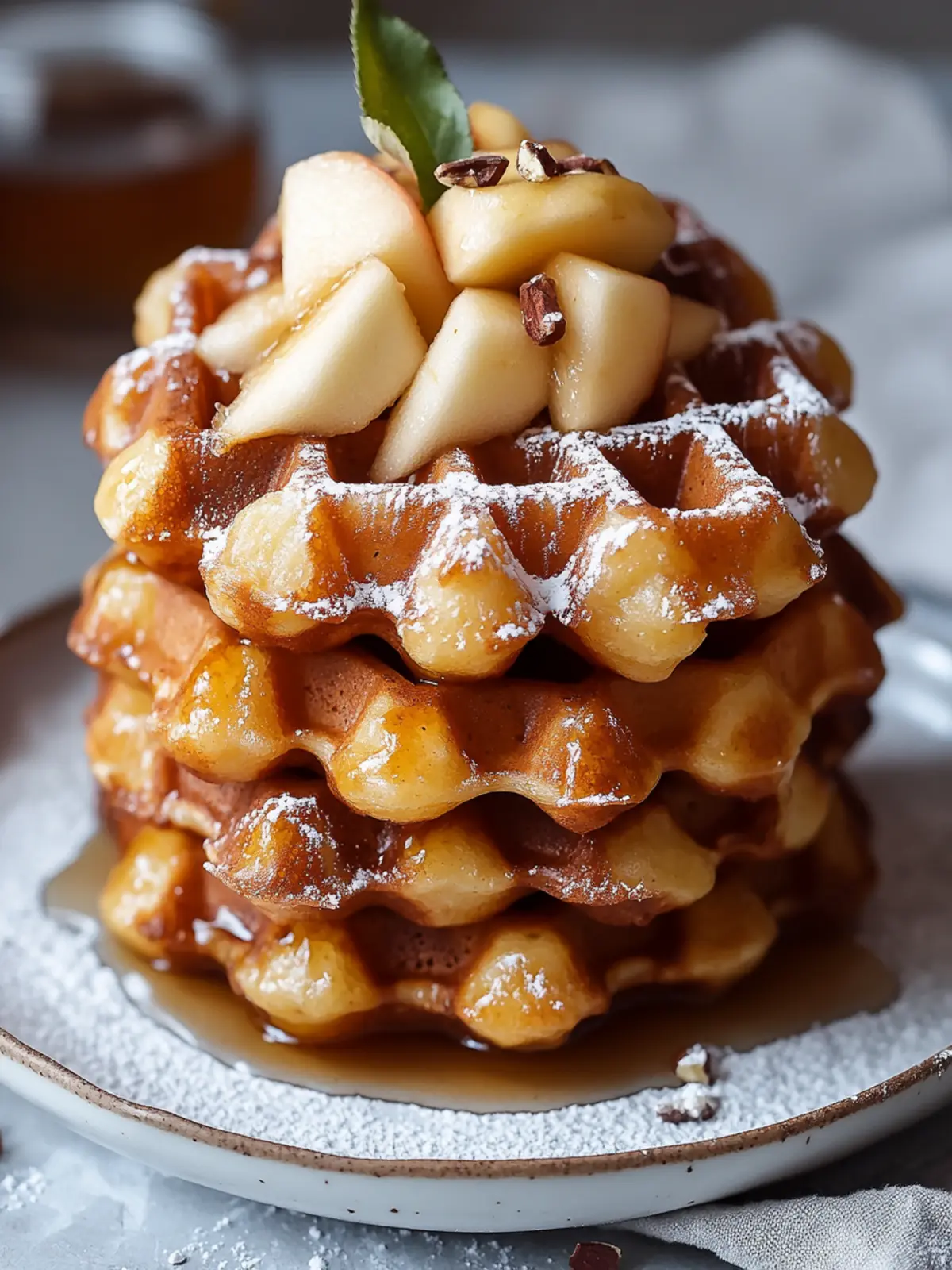 Cozy Apple Fritter Waffle Donuts Perfect for Fall Mornings 4 Apple Fritter Waffle Donuts