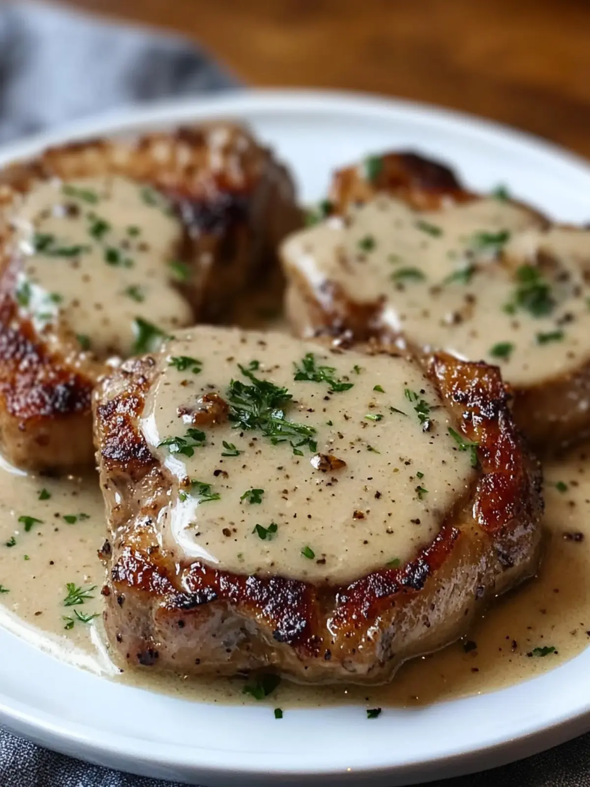 Savory Slow Cooker Pork Chops with Garlic Parmesan Sauce Magic 3 slow cooker pork chops with garlic parmesan sauce