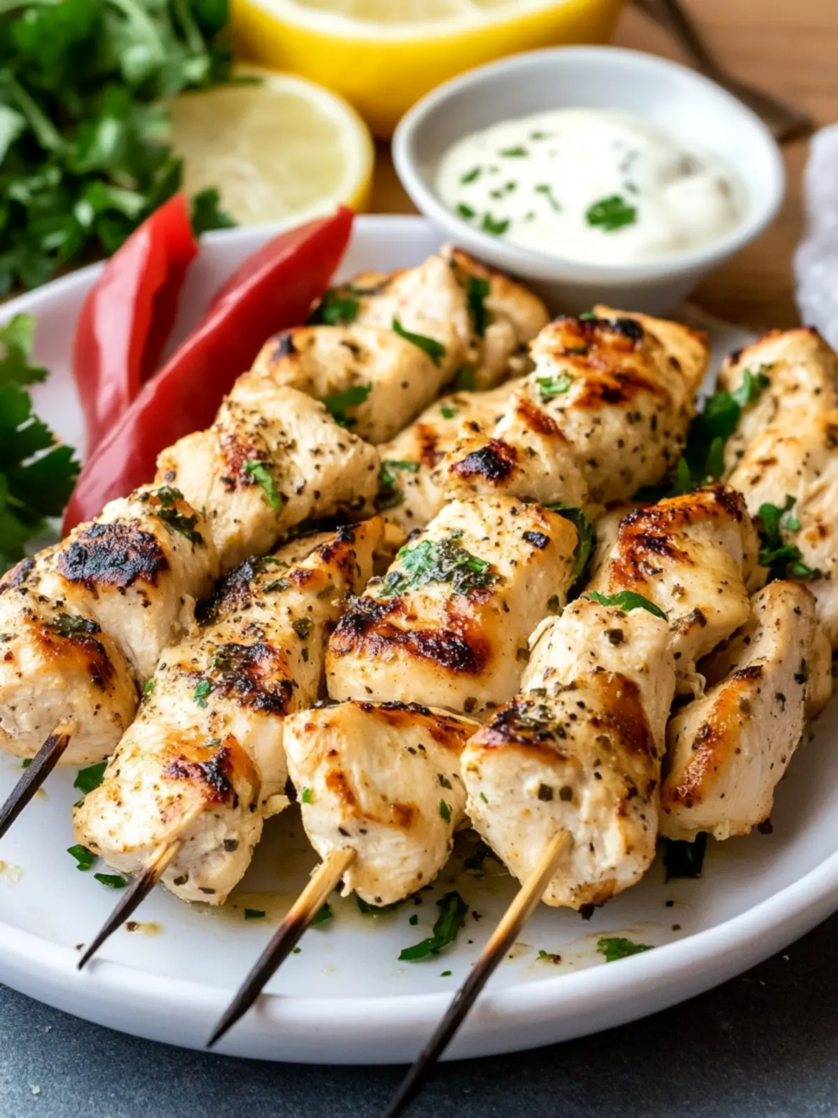 Delicious Chicken Souvlaki: Quick, Zesty, and Grilled to Perfection 4 Chicken Souvlaki