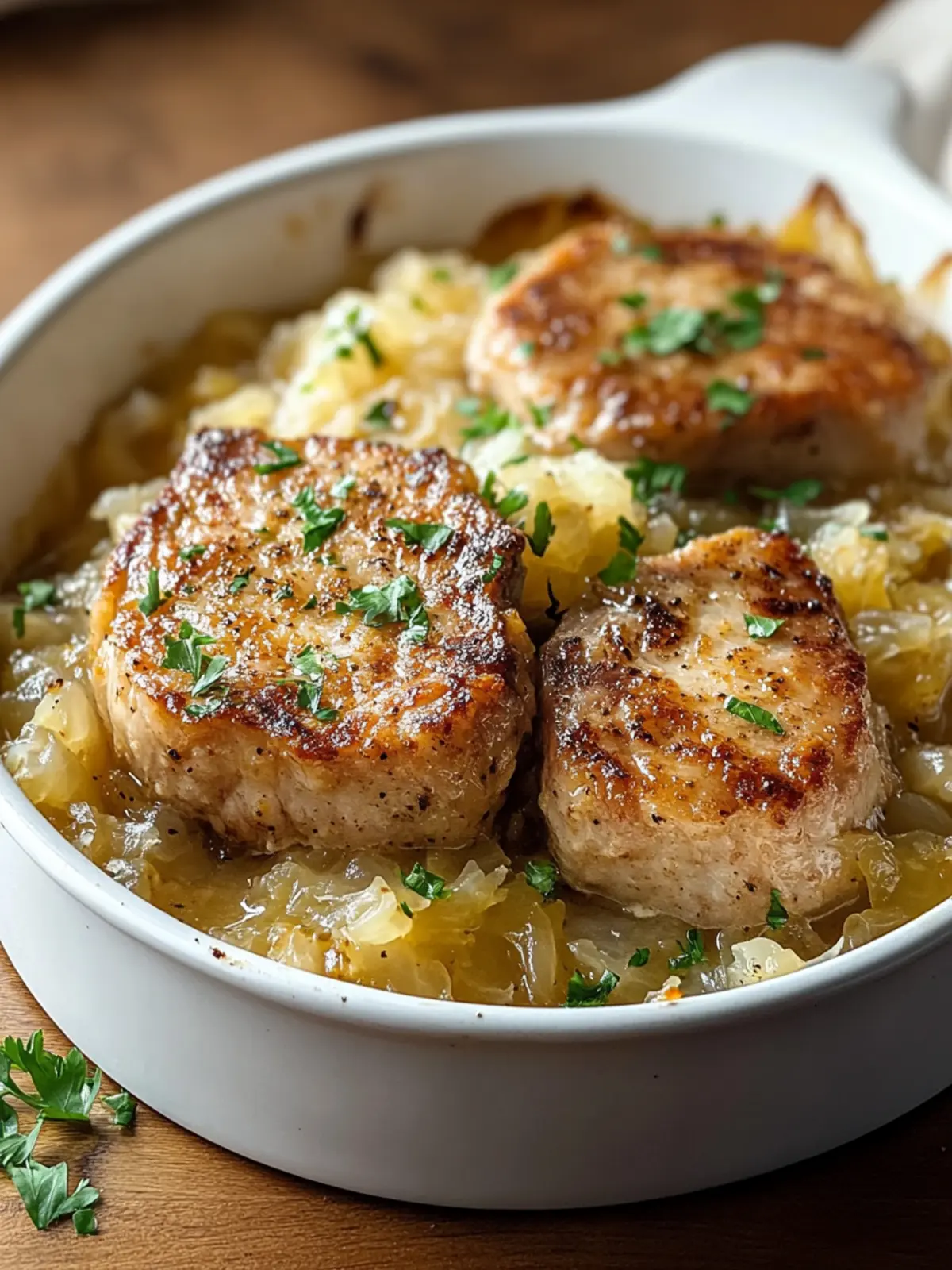 Savor the Comfort of Pork Chop and Sauerkraut Casserole 4 Pork Chop and Sauerkraut Casserole