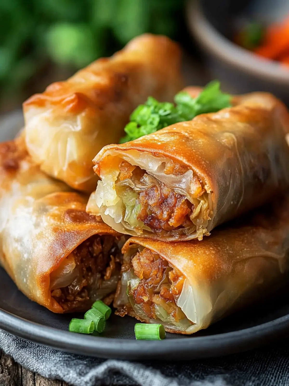 Crispy Chinese Pork Cabbage Egg Rolls for Ultimate Crunch Bliss 2 Chinese Pork Cabbage Egg Rolls