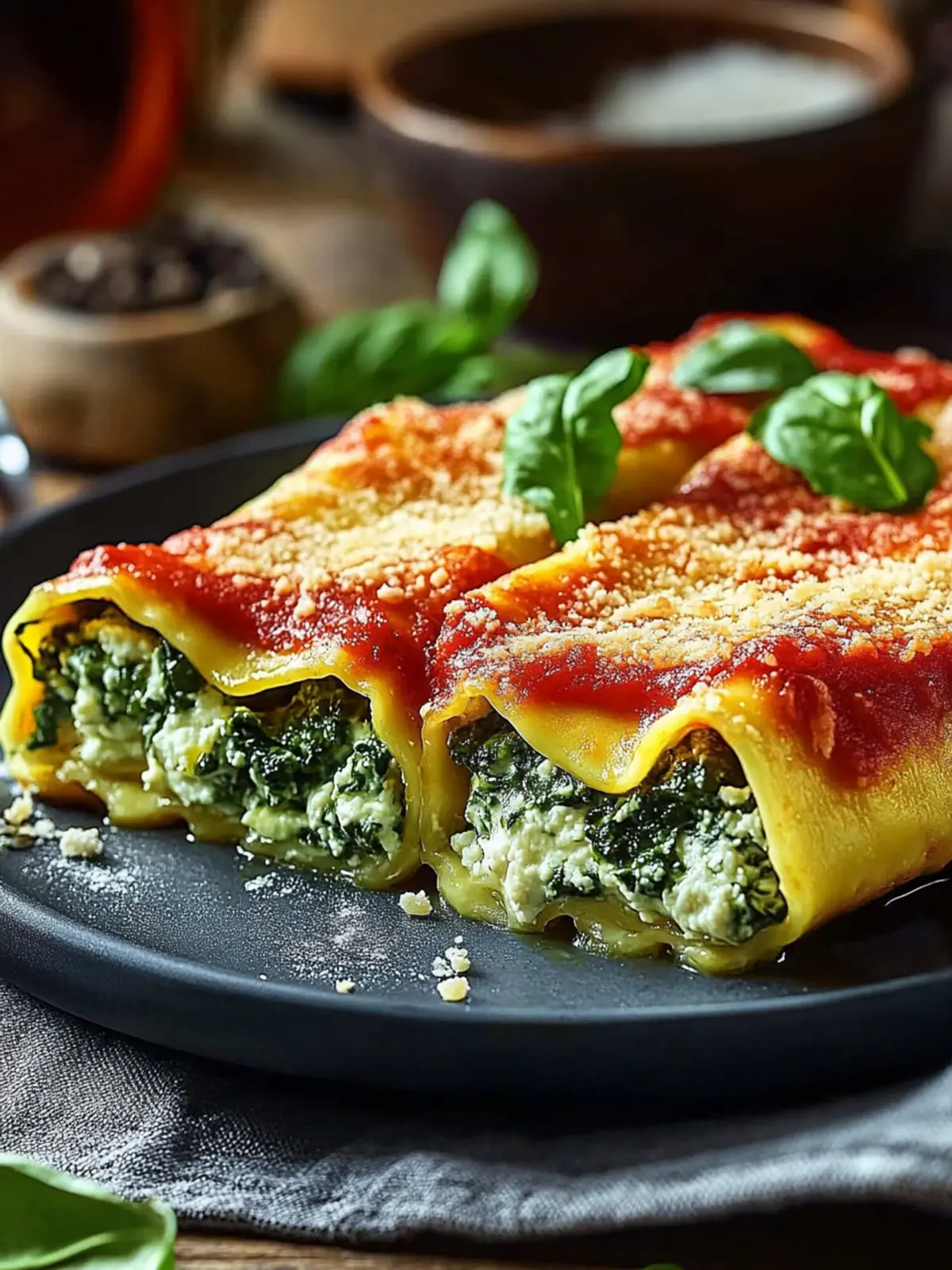 Creamy Spinach and Ricotta Stuffed Manicotti for Cozy Nights 2 Spinach and Ricotta Stuffed Manicotti