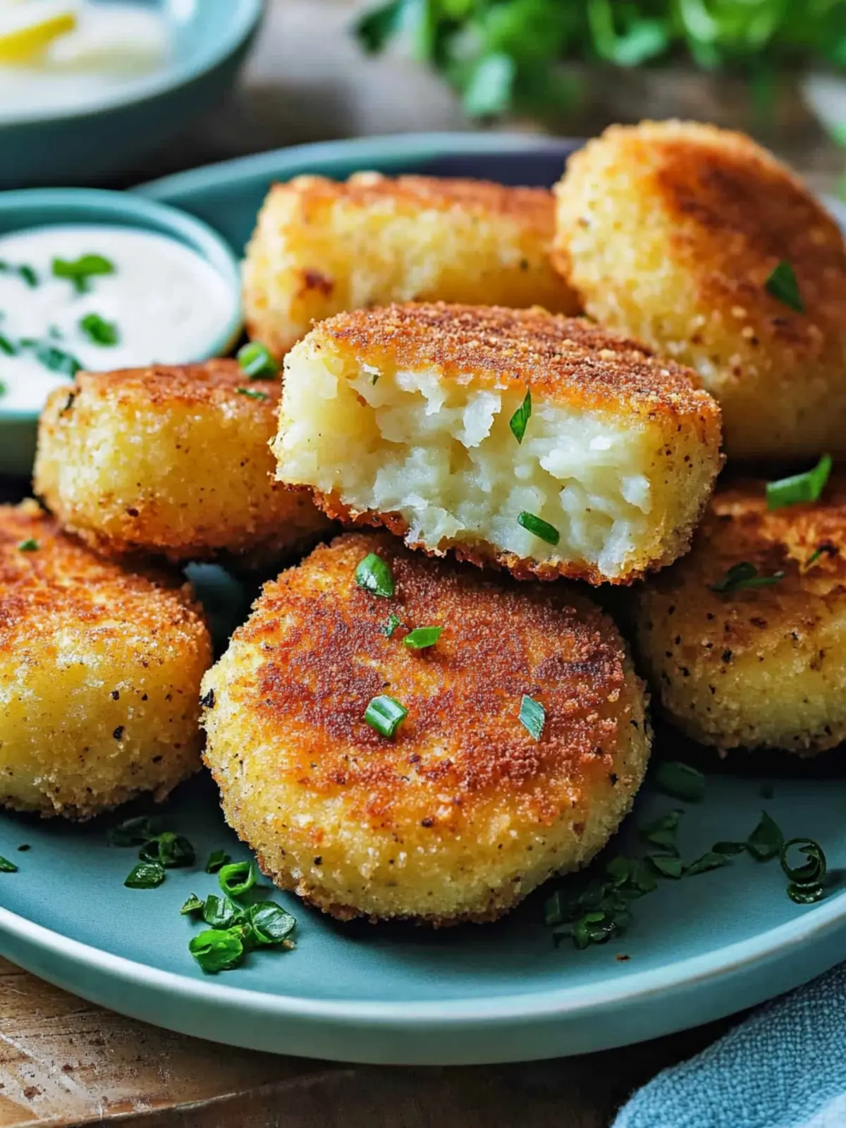 Delicious Potato Croquettes with Homemade Garlic Aioli 3 Potato Croquettes