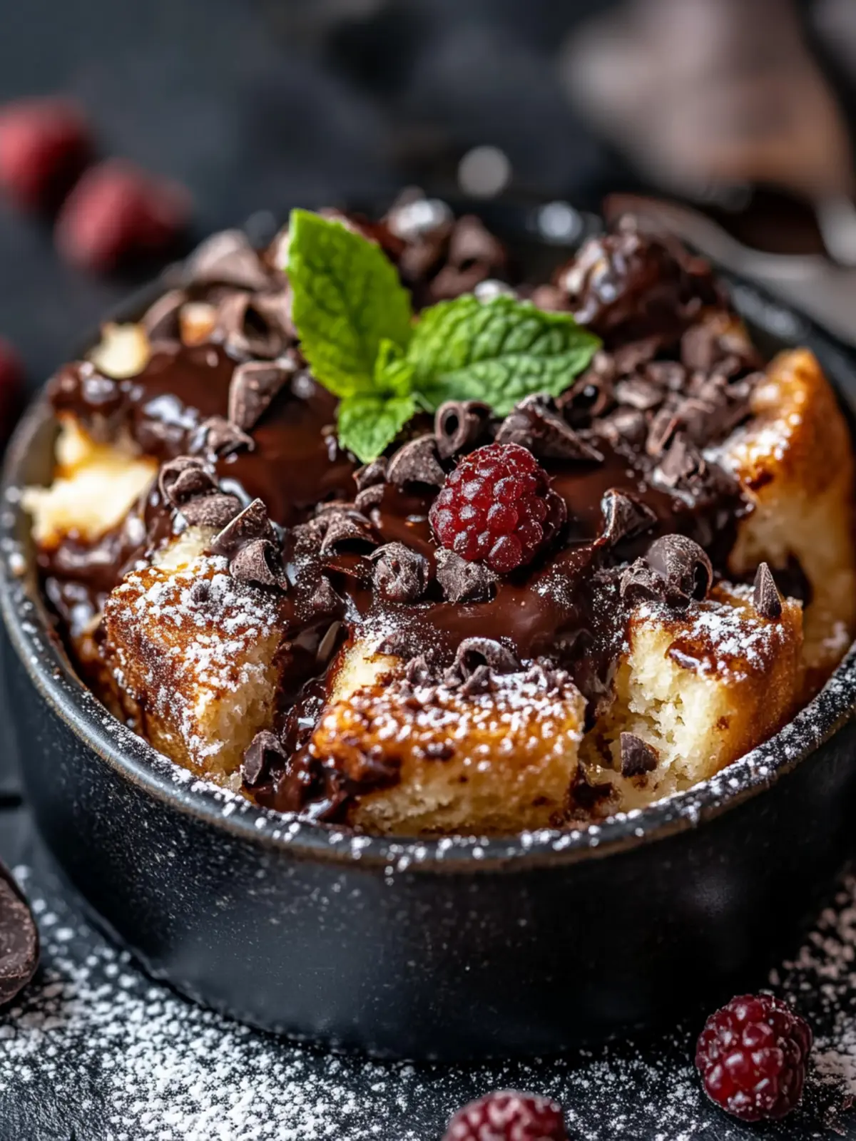 Gooey Chocolate Cream Cheese Bread Pudding for Cozy Nights 4 Decadent Gooey Chocolate Cream Cheese Bread Pudding