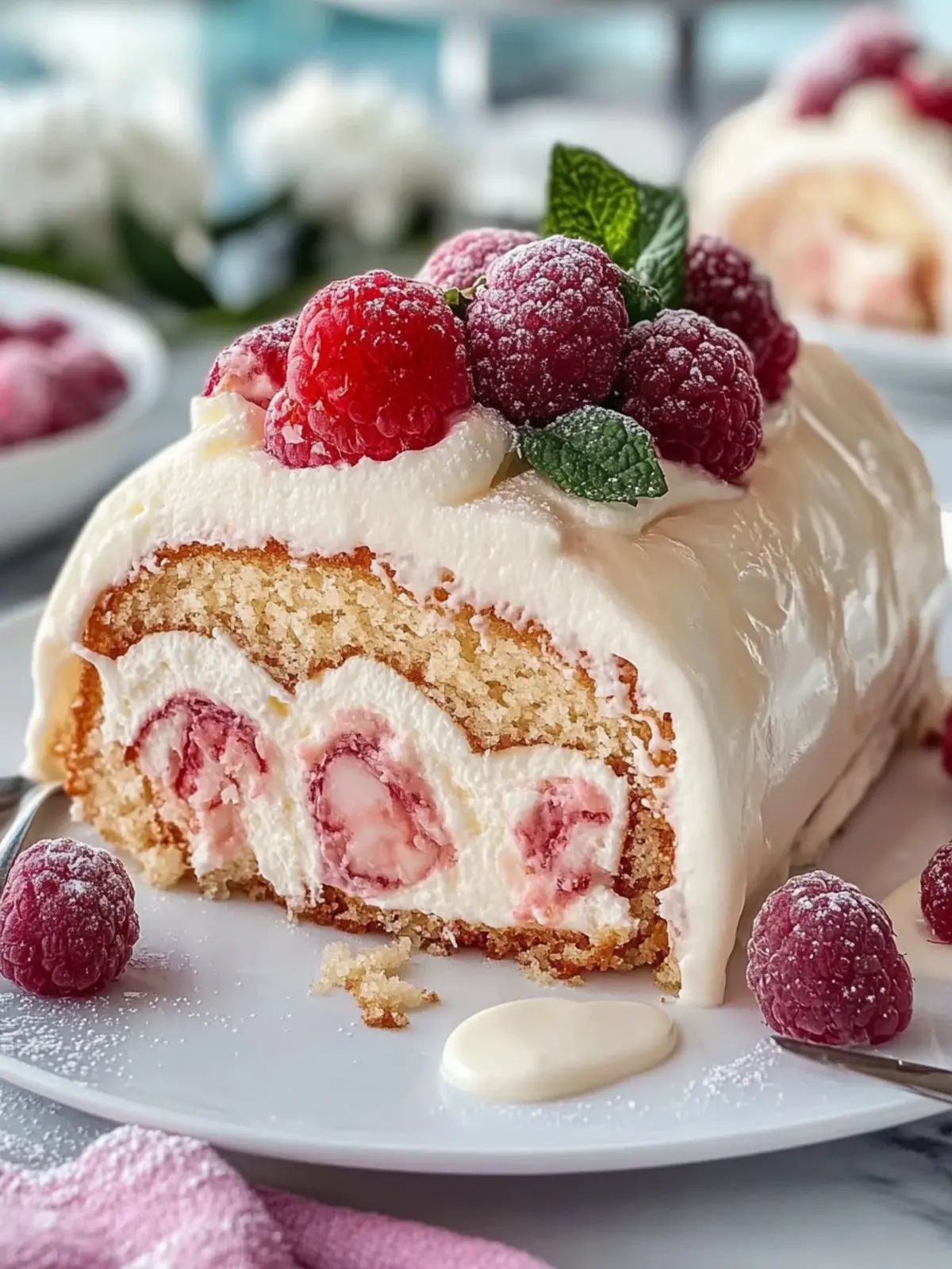 Irresistible Roll-mance Cake with Strawberry Cream Filling 3 Roll-mance Cake