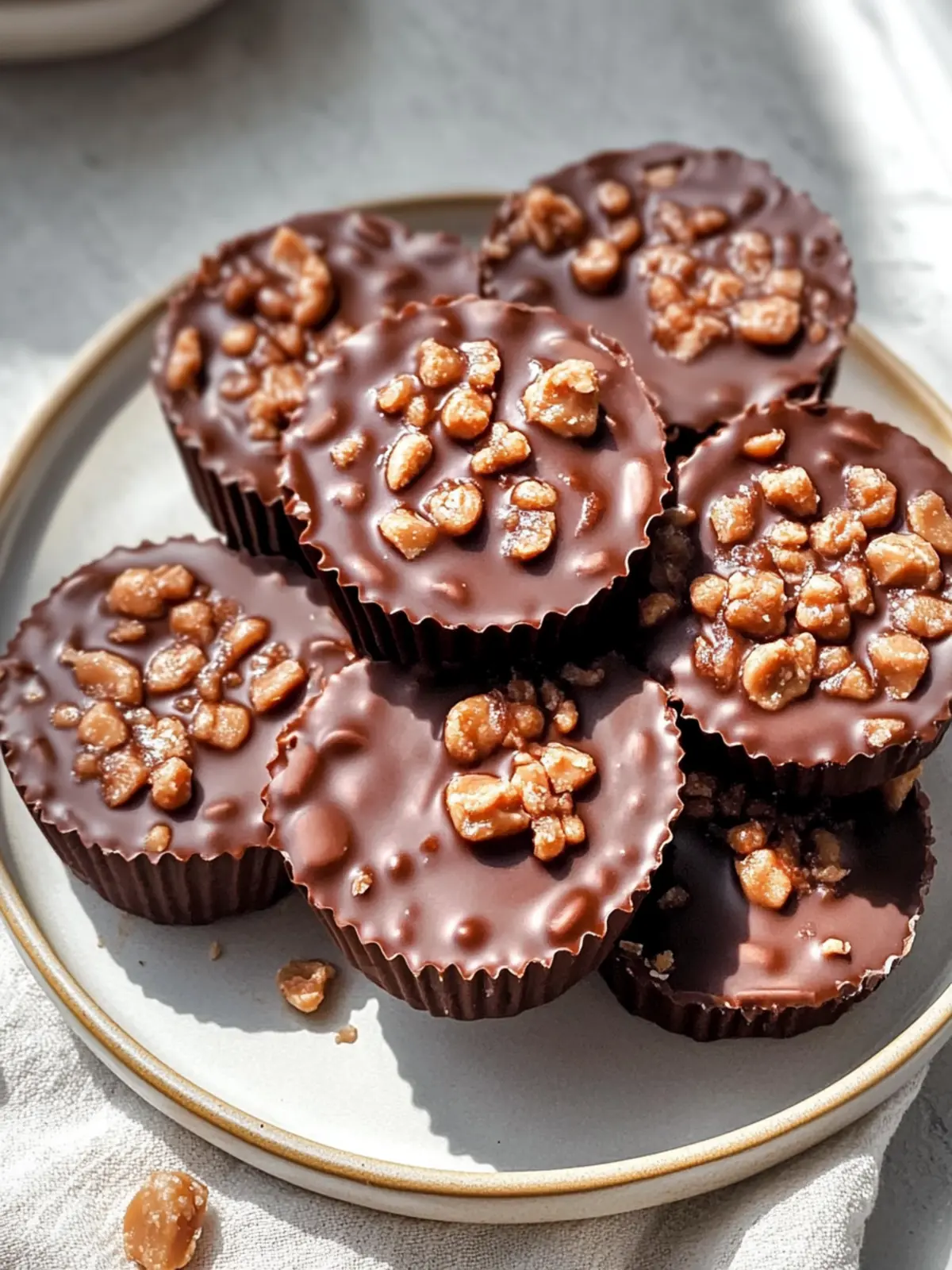 Chocolate Peanut Butter Crunch Cups: Easy No-Bake Treats 3 Chocolate Peanut Butter Crunch Cups