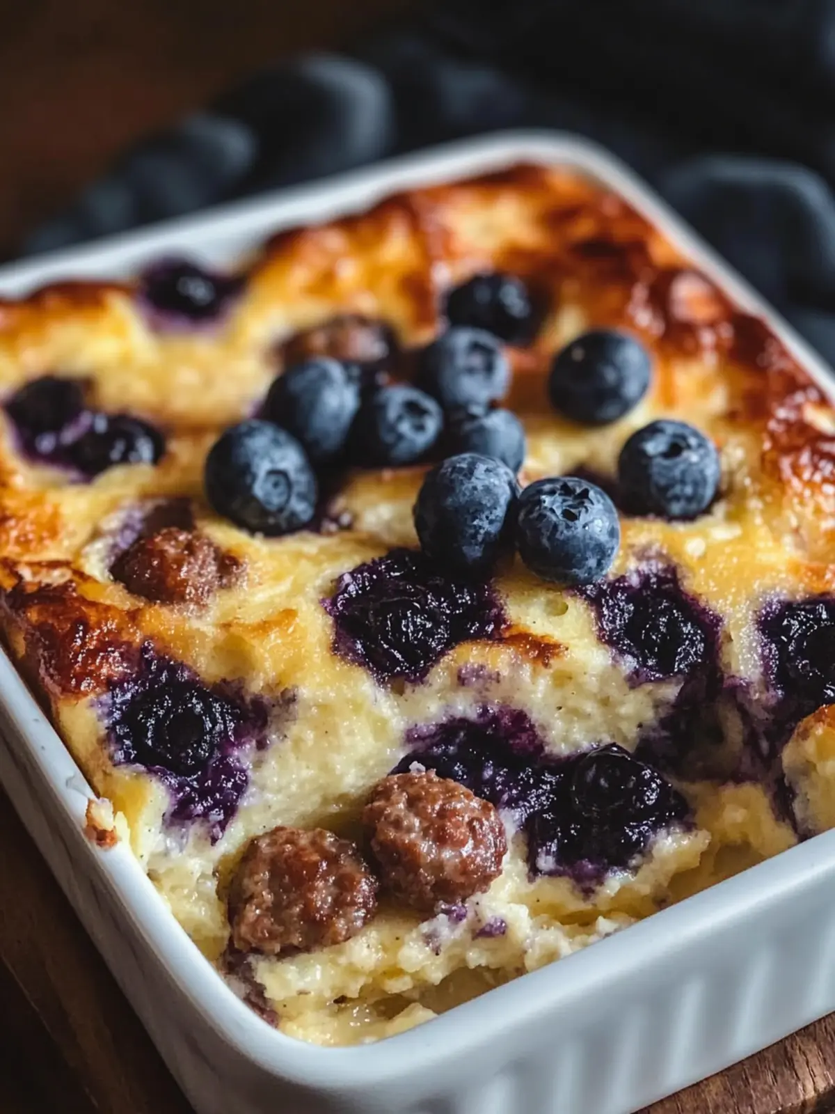 Blueberry Sausage Pancake Casserole for Ultimate Brunch Bliss 2 Blueberry Sausage Pancake Casserole