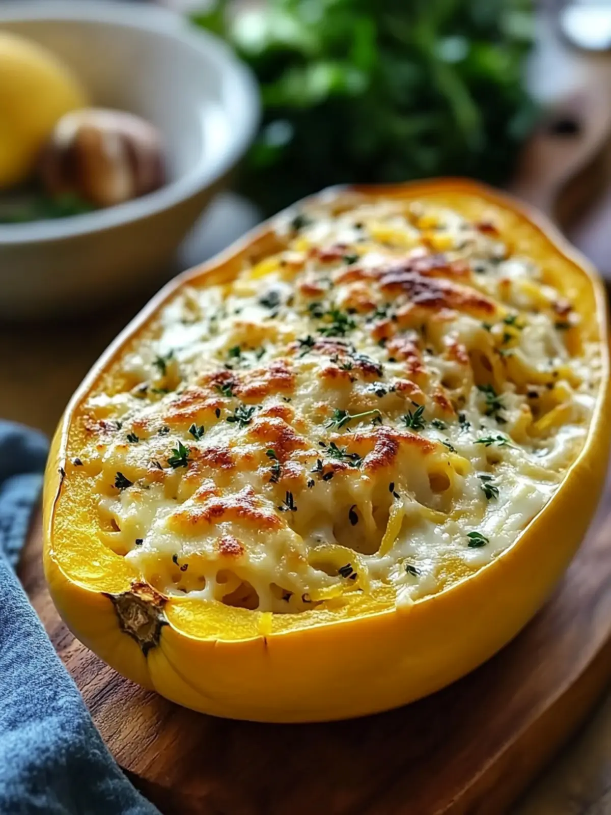 Roasted Spaghetti Squash with Creamy Alfredo Sauce Delight 3 Roasted Spaghetti Squash With Alfredo Sauce and Cheese