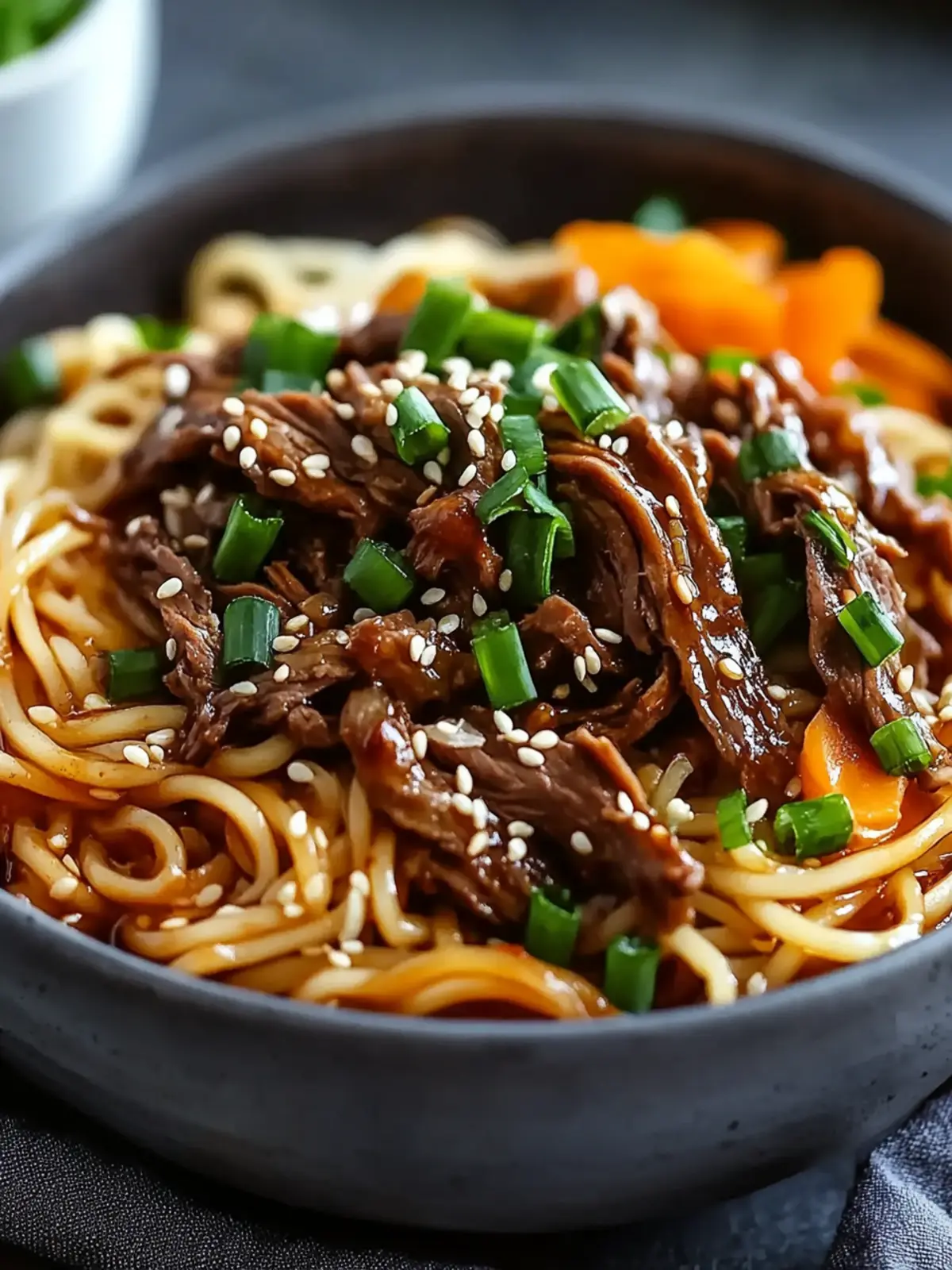 Easy Slow Cooker Korean Beef Noodles Recipe for Cozy Nights 2 Slow Cooker Korean Beef Noodles Recipe
