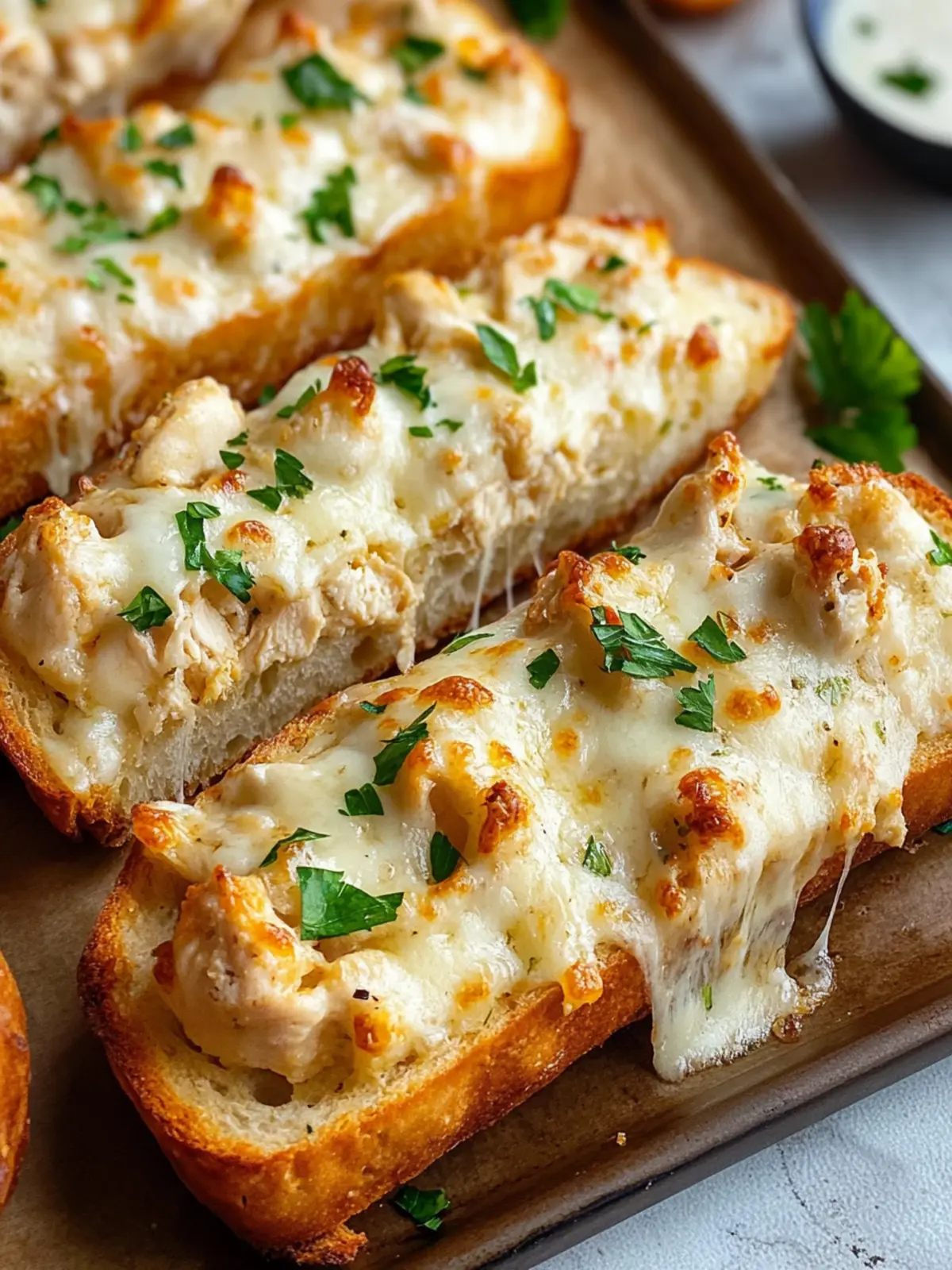 The Viral Chicken Alfredo Garlic Bread You'll Crave Every Time 3 The Viral Chicken Alfredo Garlic Bread I'm Obsessed With