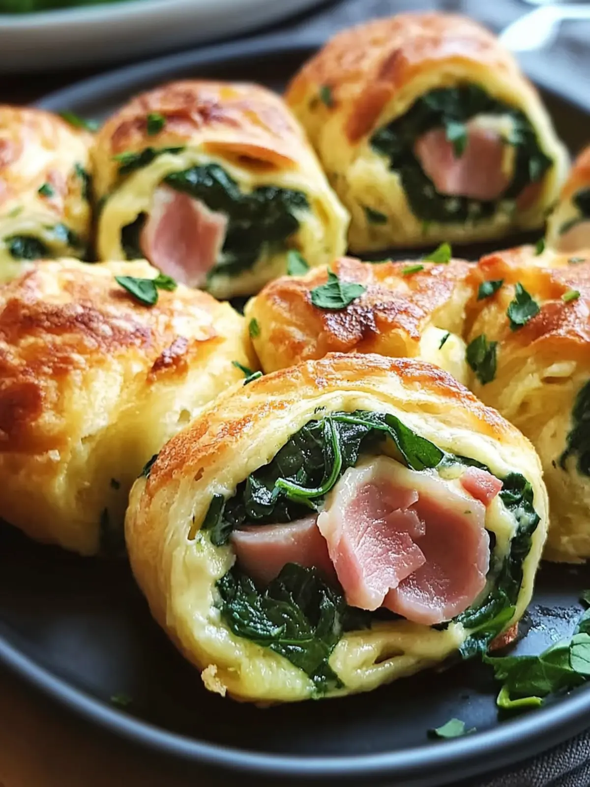 Savory Spinach and Ham Breakfast Rolls for a Perfect Morning 2 Savory Spinach and Ham Breakfast Rolls