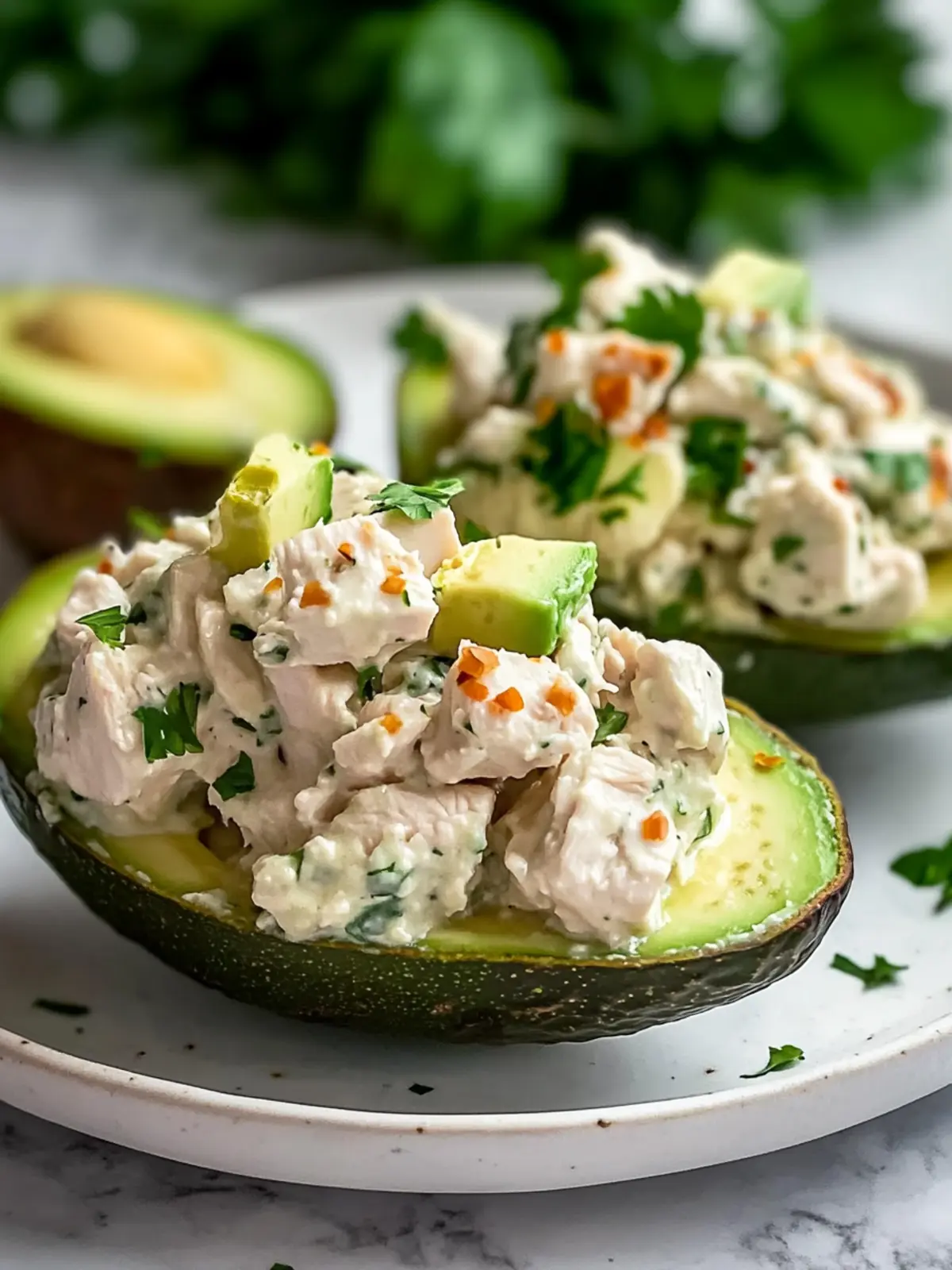 Creamy Chicken Salad Stuffed Avocado for a Healthy Boost 4 Creamy Chicken Salad Stuffed Avocado