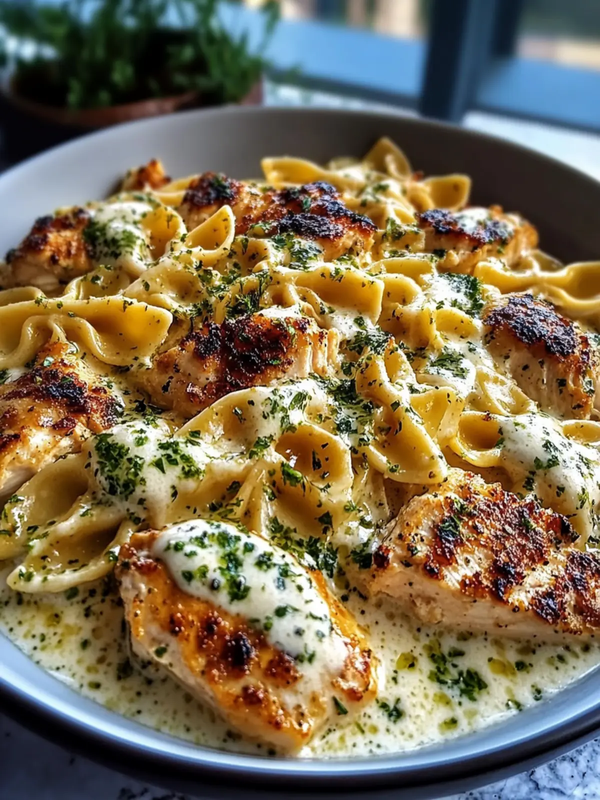 Mozzarella Garlic Butter Chicken Bowties in Cheesy Cream Bliss 2 Mozzarella Garlic Butter Chicken Bowties in Cheesy Cream