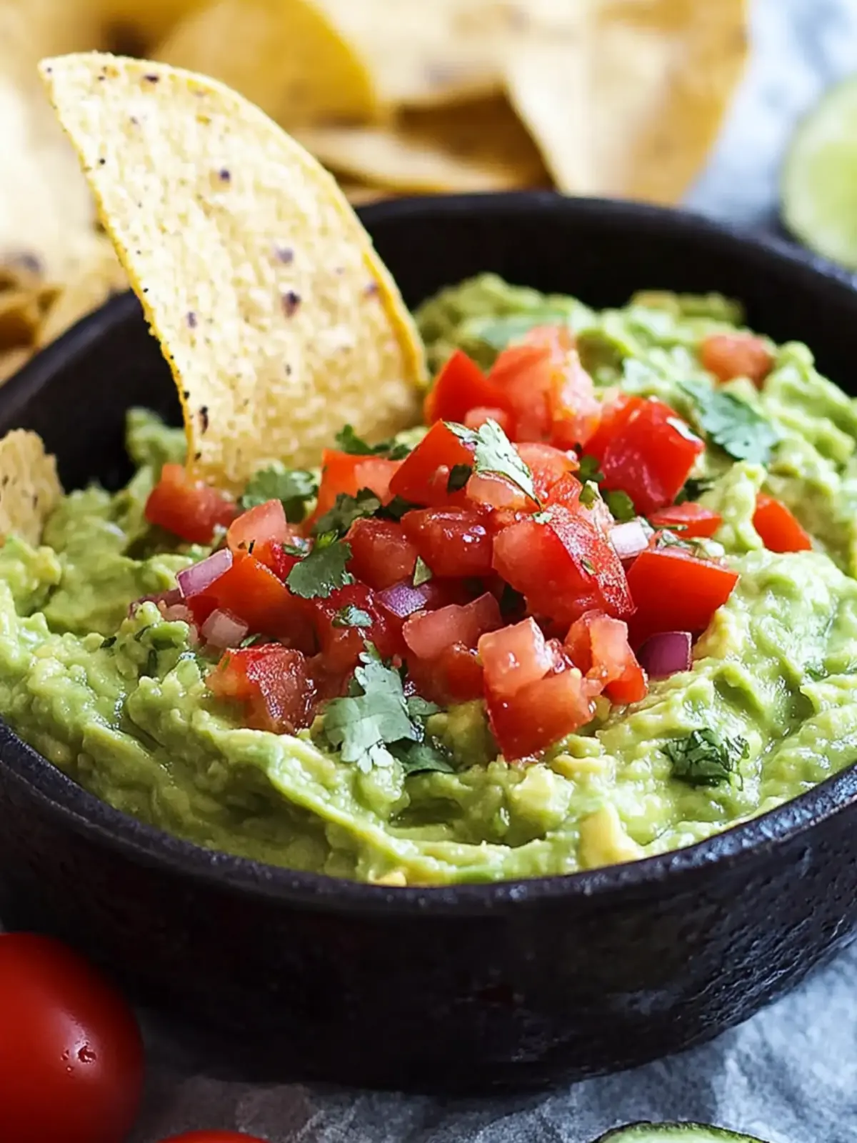 Chunky Cheese Guacamole with a Sweet Strawberry Surprise 5 Chunky Cheese Guacamole