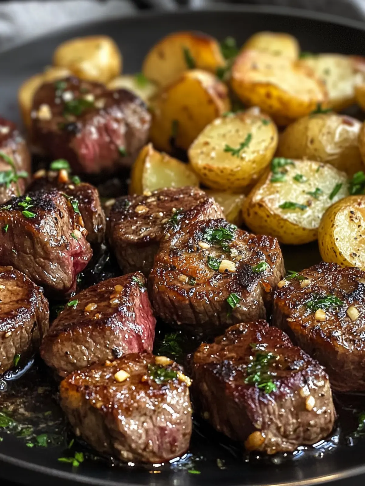 The Best Garlic Steak Bites and Potatoes for Busy Mornings 4 the best garlic steak bites and potatoes recipe