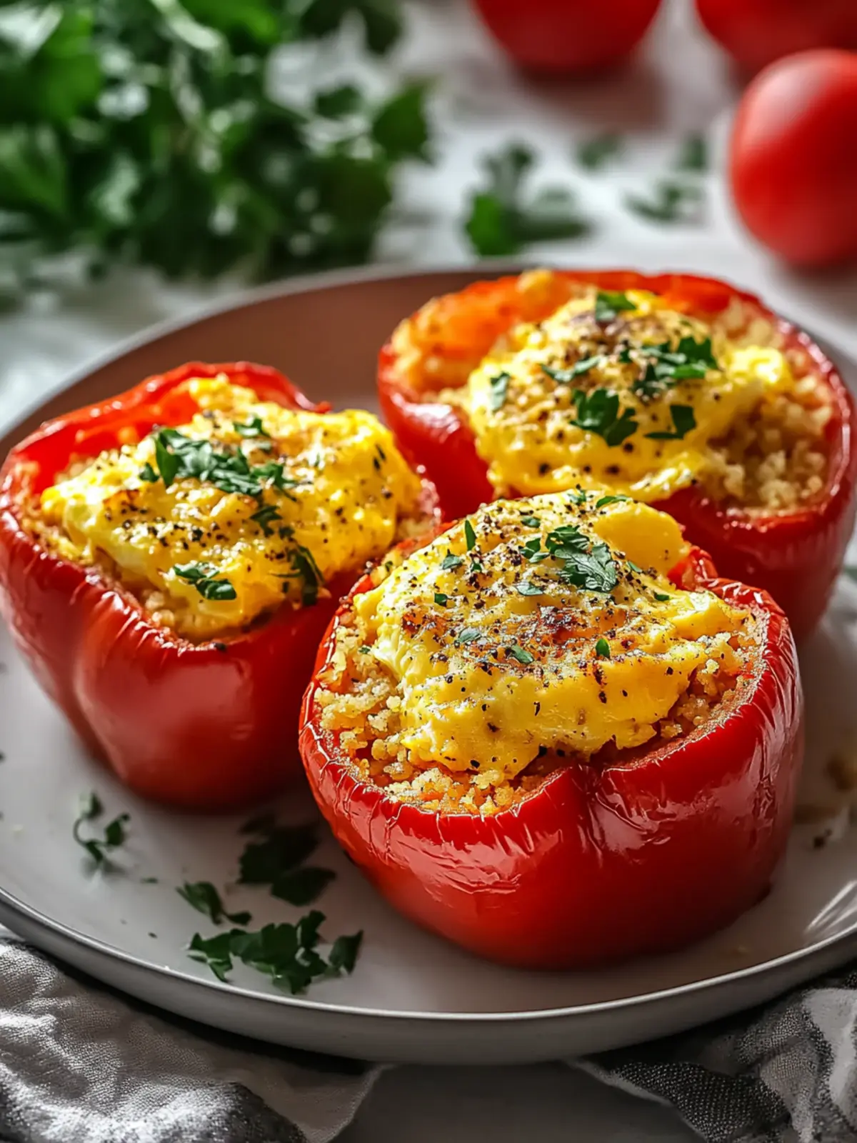 Savor Delicious Breakfast Stuffed Peppers with Eggs & Hash Browns 2 Delicious Breakfast Stuffed Peppers with Eggs & Hash Browns