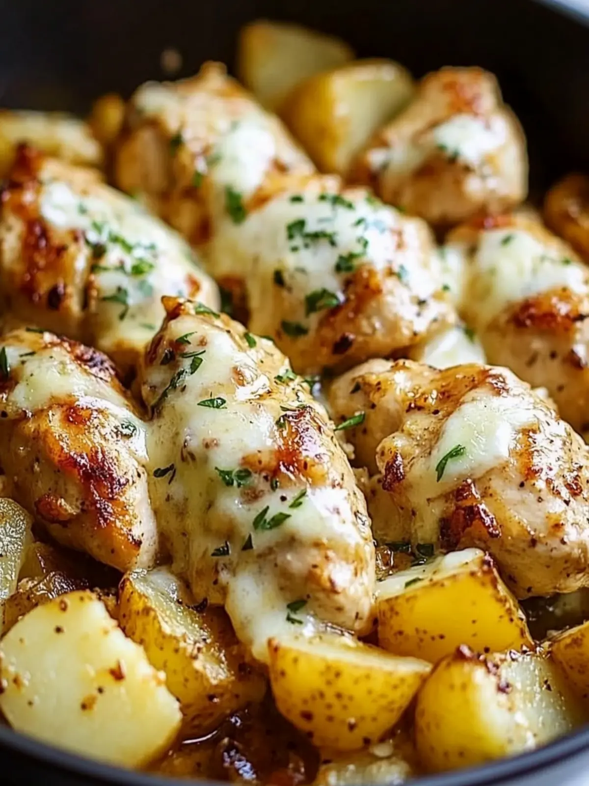 Savory Slow Cooker Garlic Parmesan Chicken and Potatoes Recipe 2 Slow Cooker Garlic Parmesan Chicken and Potatoes Recipe