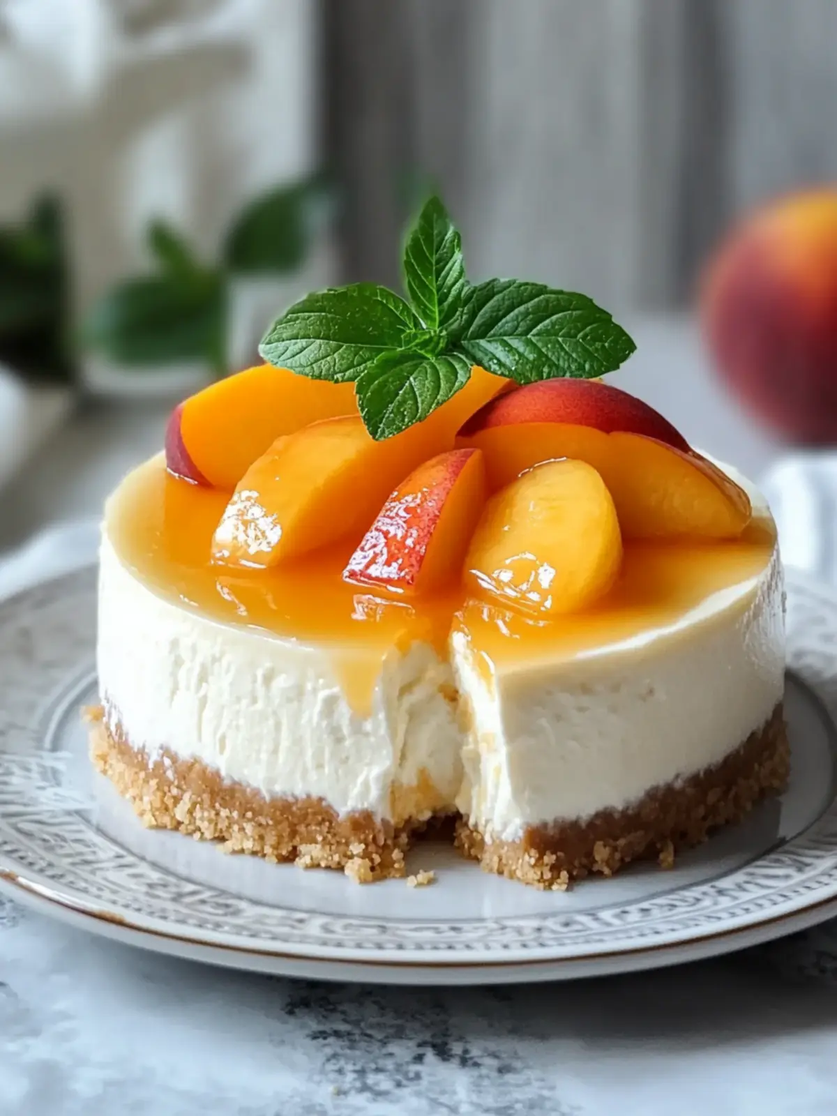 Creamy Peach Delight Cheesecake – The Ultimate Summer Indulgence 4 Creamy Peach Delight Cheesecake