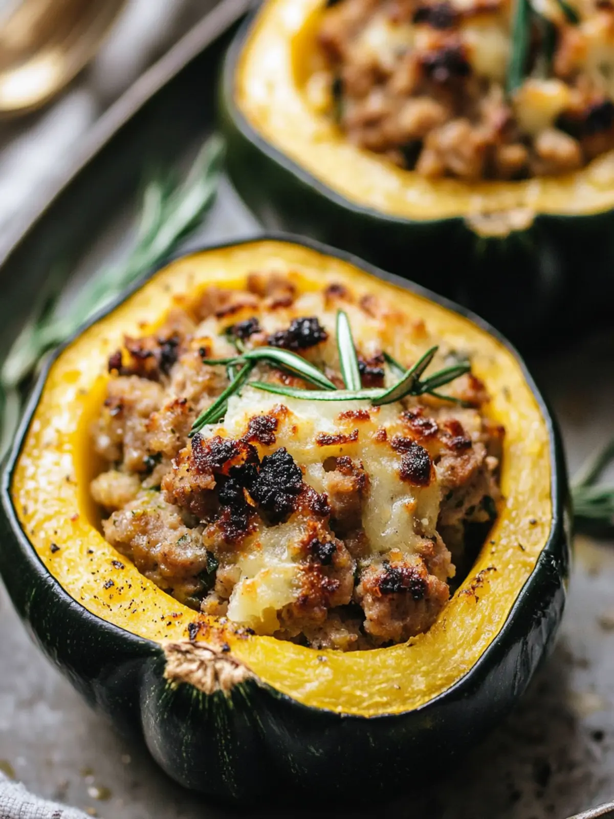 Savor Fall with Savory Sausage Stuffed Acorn Squash 3 Sausage Stuffed Acorn Squash