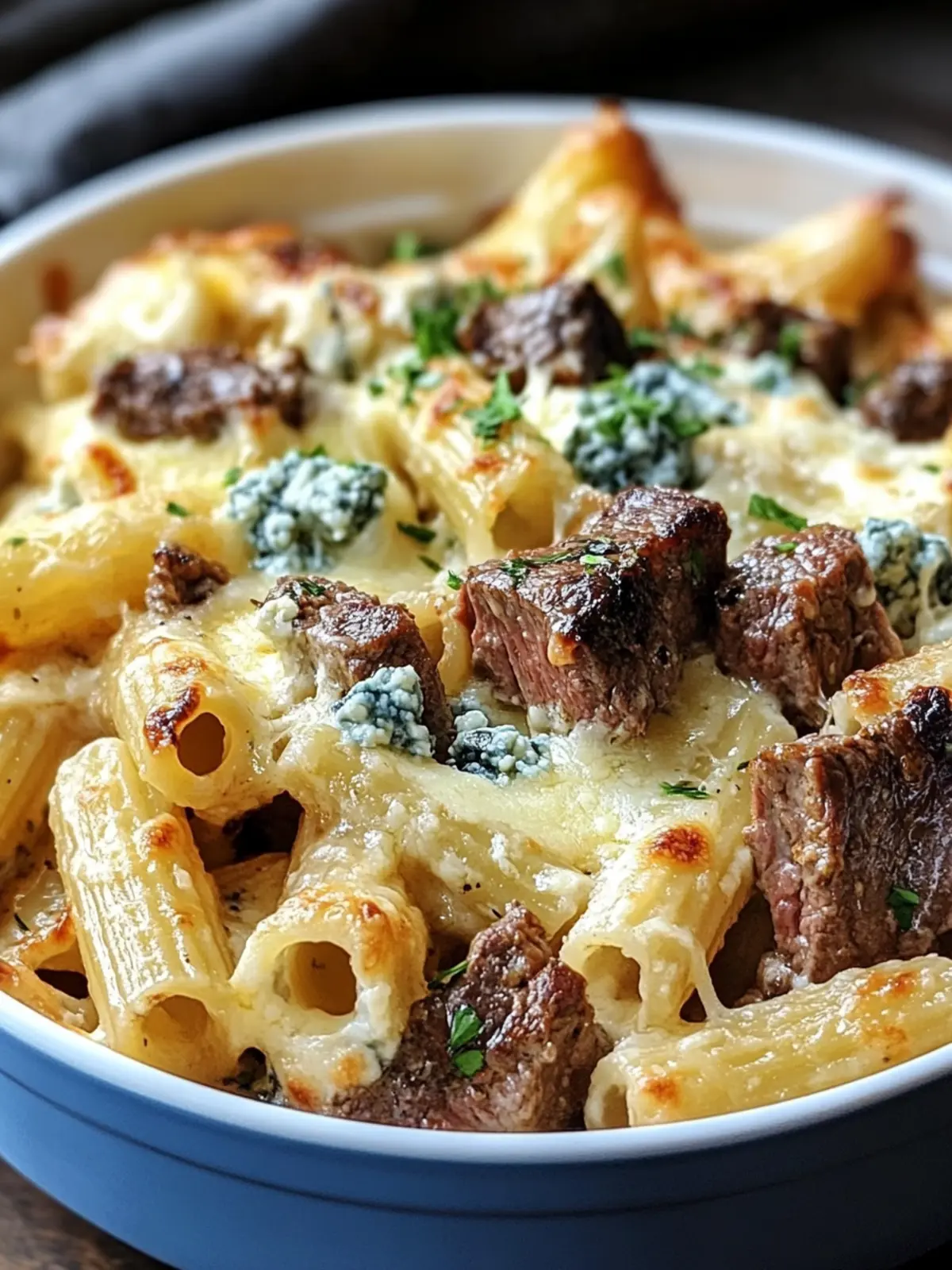 Creamy Steak & Blue Cheese Rigatoni Bake for Cozy Nights 2 Steak & Blue Cheese Rigatoni Bake