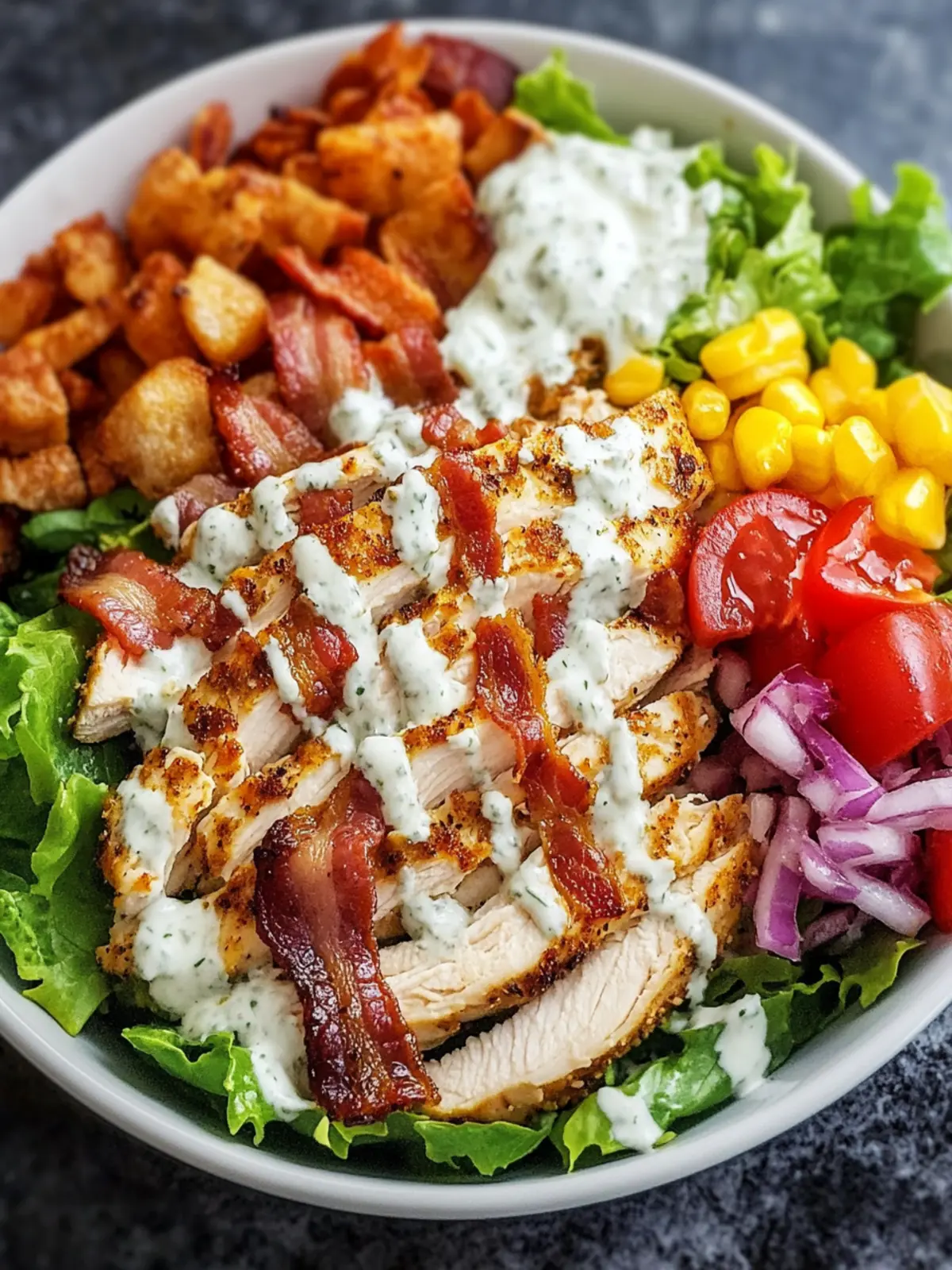 Delicious Chicken Bacon Ranch Bowl: A Flavor Explosion! 4 Chicken Bacon Ranch Bowl