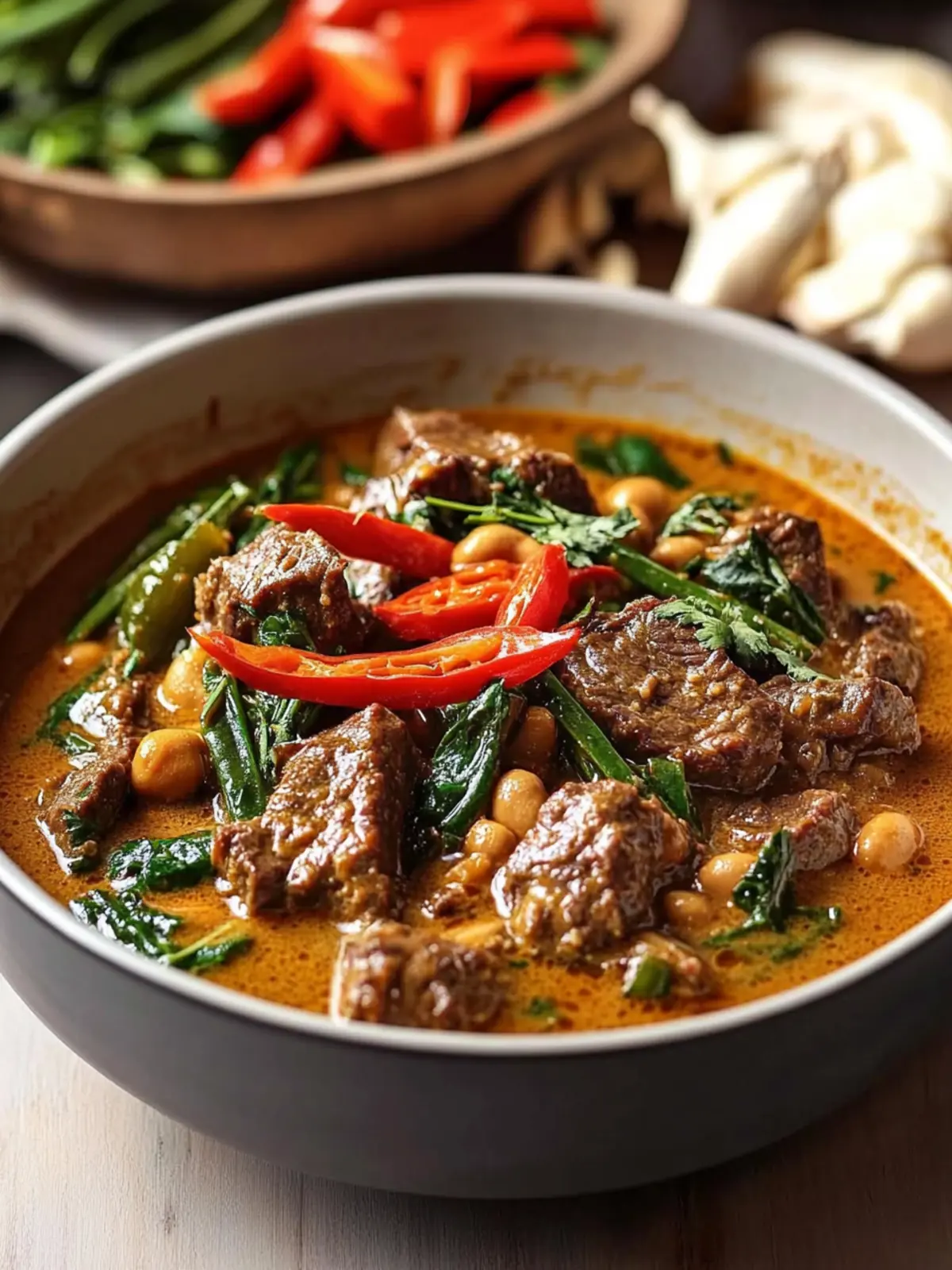 Mouthwatering Slow-Cooker Filipino Beef & Peanut Stew Recipe 4 Slow-Cooker Filipino Beef & Peanut Stew (Kare Kare) Recipe