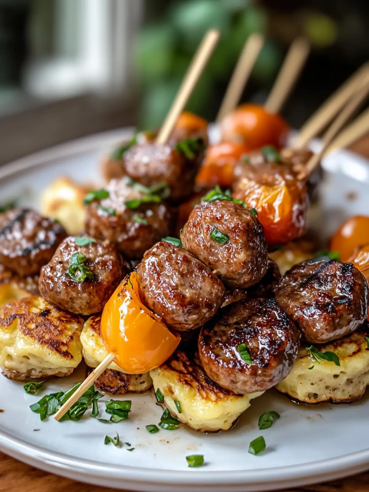 Delicious Easy Breakfast Pancake & Beef Sausage Skewers Bites 2 Easy Breakfast Pancake & Beef Sausage Skewers Bites