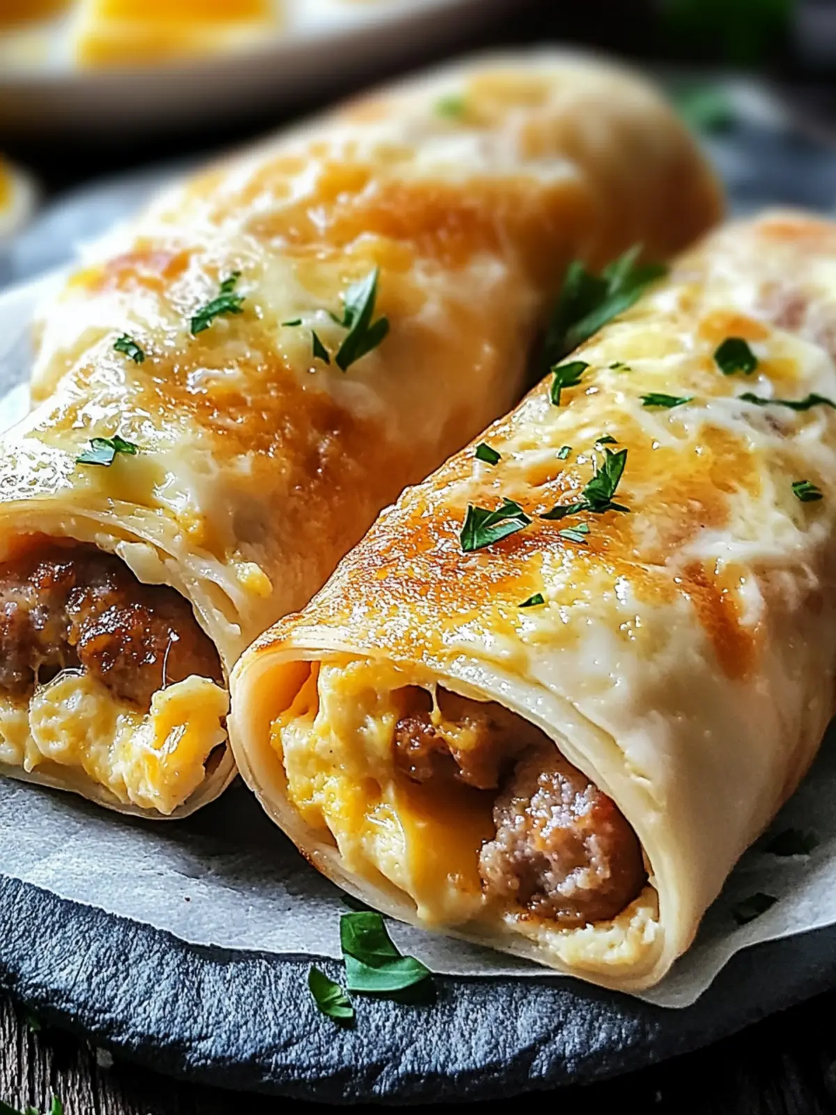 Savor Quick Sausage Egg and Cheese Breakfast Roll-Ups Today 4 Sausage Egg and Cheese Breakfast Roll-Ups