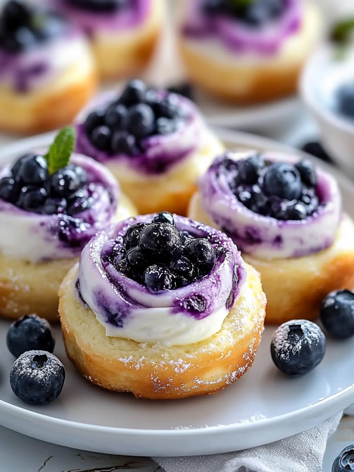 5-Ingredient Blueberry Cheesecake Rolls: Quick & Irresistible! 5 5-Ingredient Blueberry Cheesecake Rolls