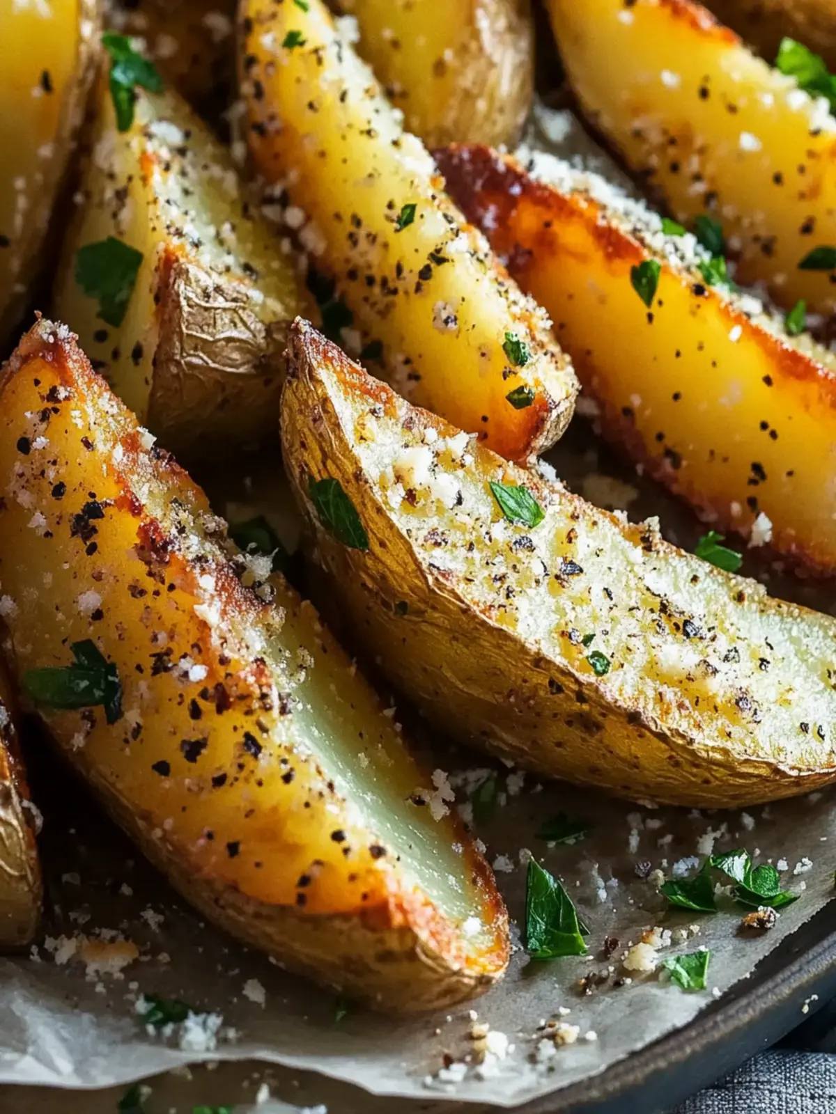 Crispy Baked Garlic Parmesan Potato Wedges You’ll Crave 4 Baked Garlic Parmesan Potato Wedges