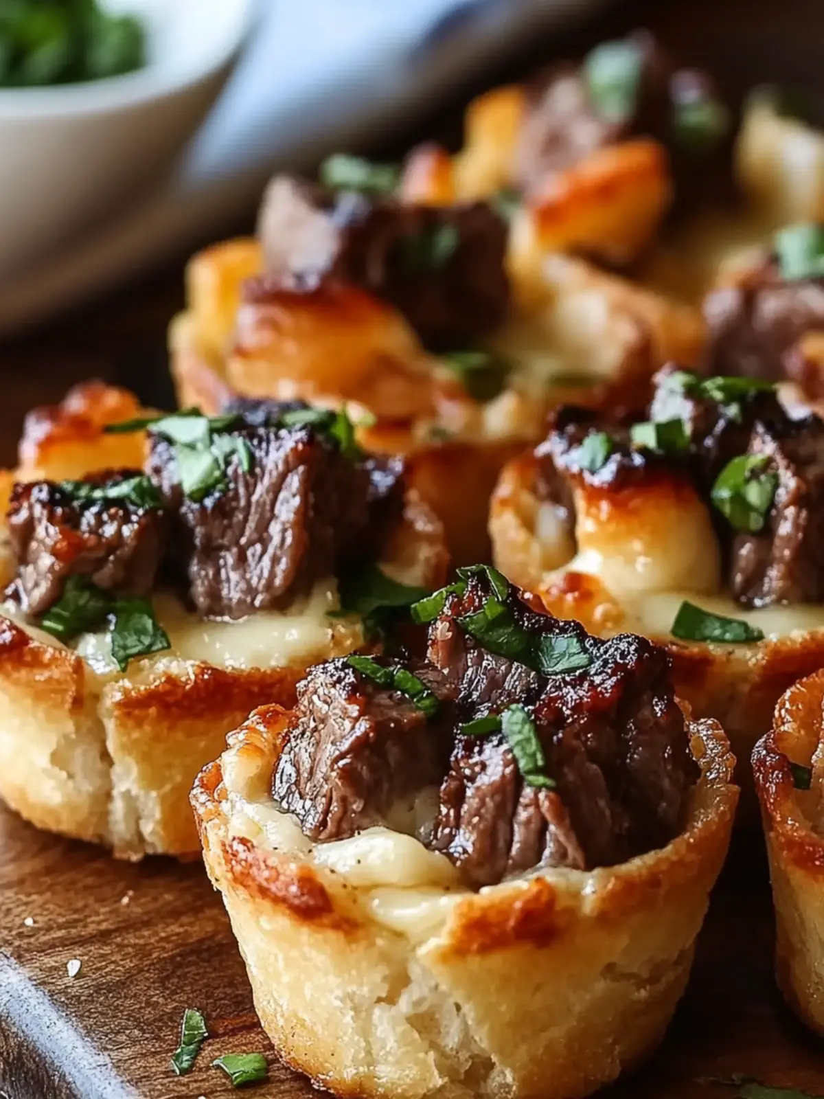 Mini Steak and Cheese Cups for Your Next Game Night Delight 2 Mini Steak and Cheese Cups