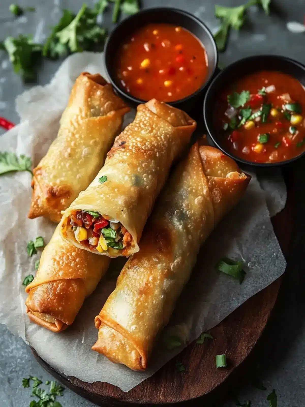 Crispy Southwest Eggrolls with Spicy Chicken Filling 5 Southwest Eggrolls