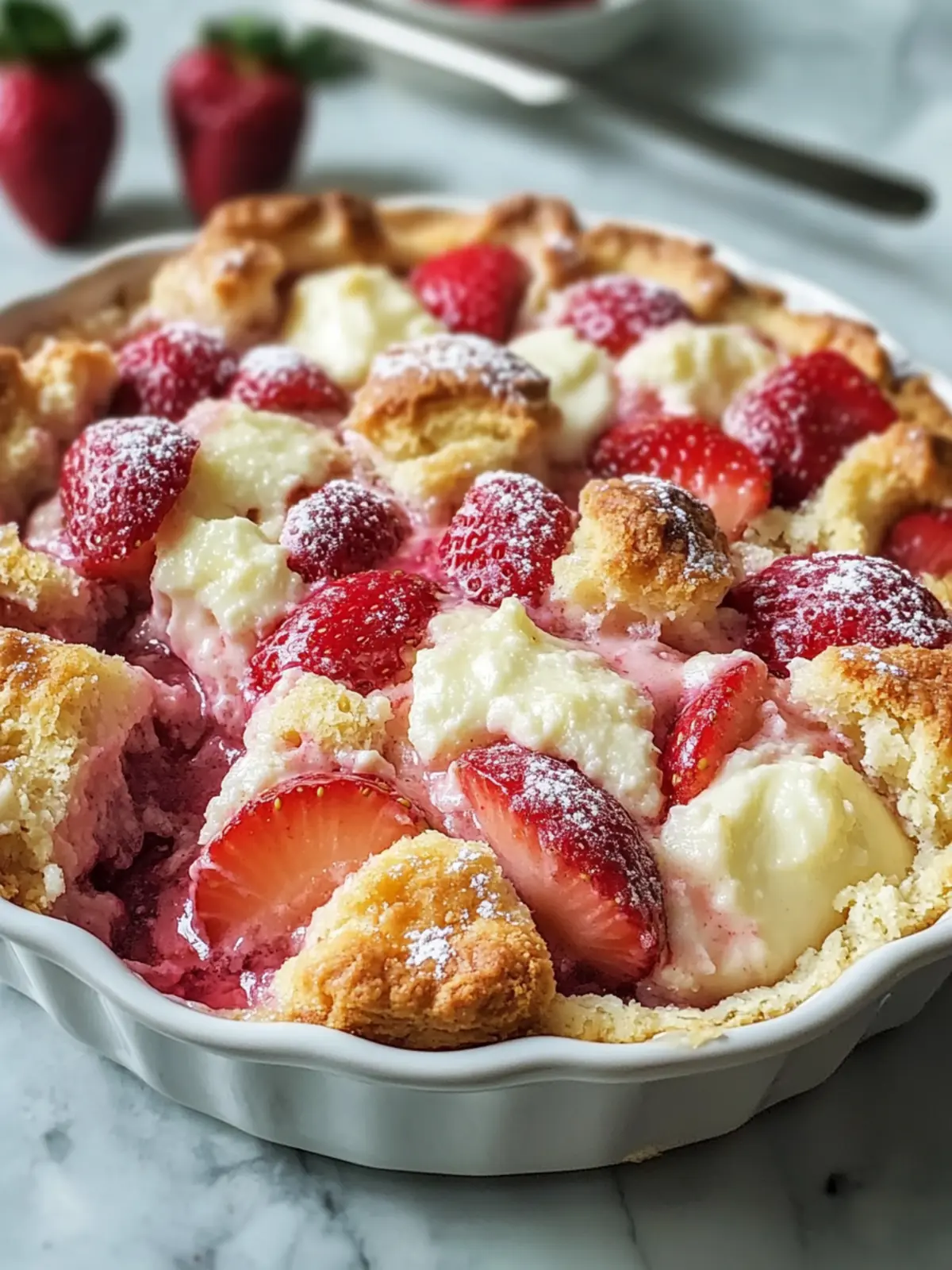 Strawberry Cream Cheese Cobbler That'll Steal Your Heart 3 Strawberry Cream Cheese Cobbler