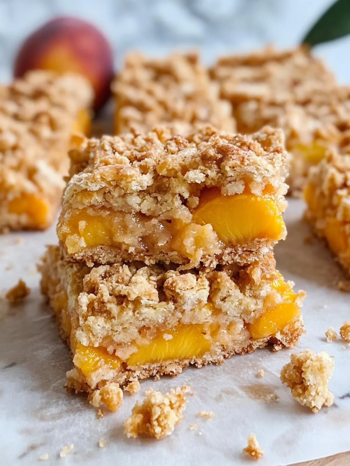Delectable Vegan Peach Crumble Bars for Your Summer Indulgence 5 Vegan Peach Crumble Bars