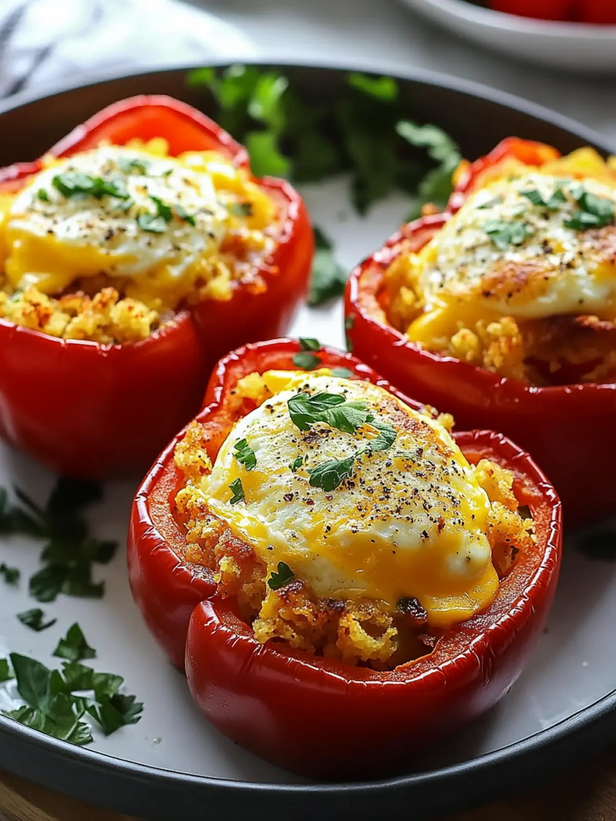 Savor Delicious Breakfast Stuffed Peppers with Eggs & Hash Browns 4 Delicious Breakfast Stuffed Peppers with Eggs & Hash Browns