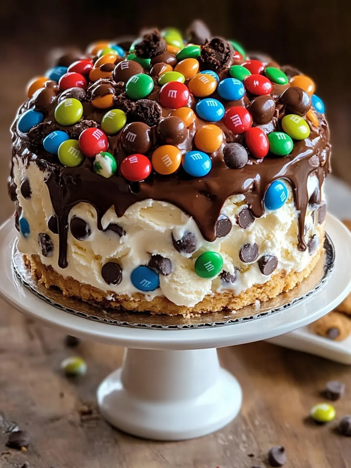Decadent Chocolate M&M’s and Cookie Dough Ice Cream Cake Bliss 5 Decadent Chocolate M&M’s and Chocolate Chip Cookie Dough Ice Cream Cake