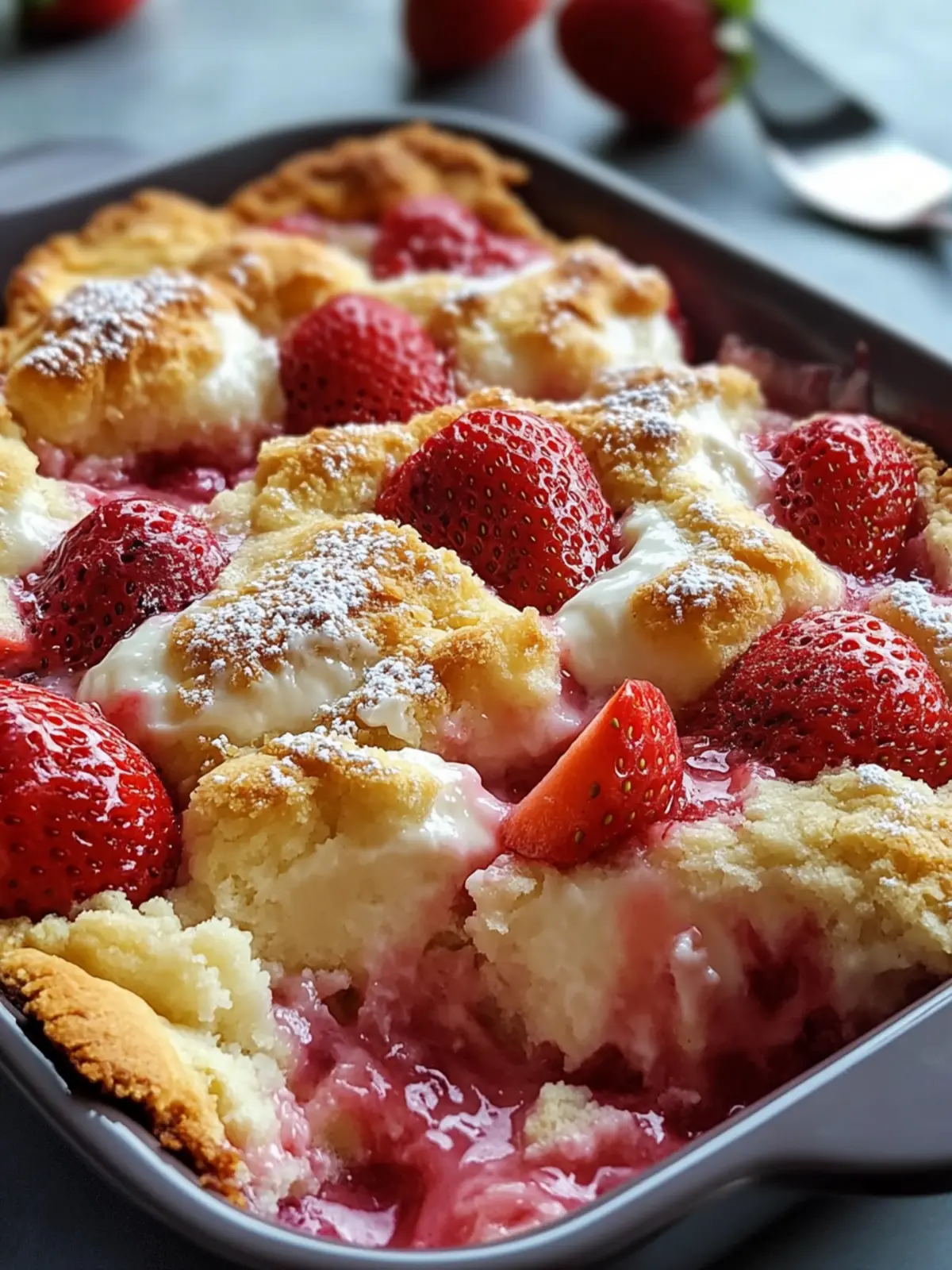 Strawberry Cream Cheese Cobbler That'll Steal Your Heart 4 Strawberry Cream Cheese Cobbler