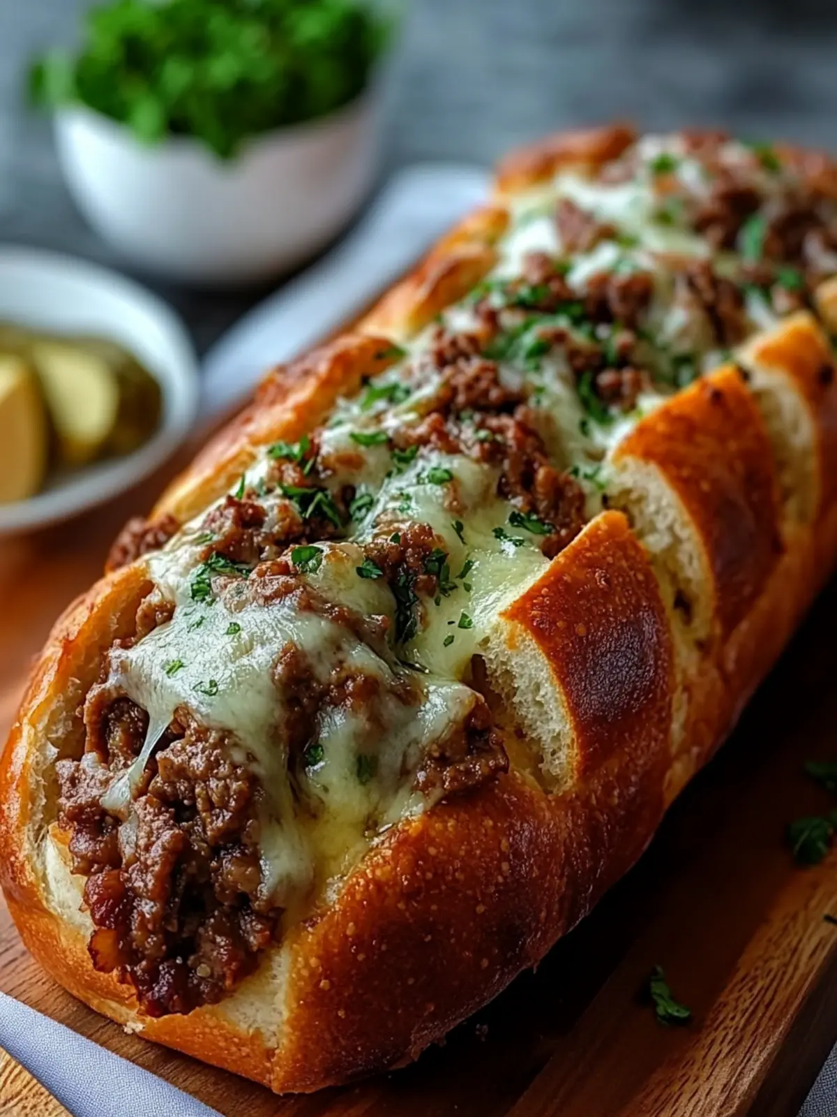 Cheesesteak Stuffed Garlic Bread Loaf - Ultimate Comfort Food! 3 Cheesesteak Stuffed Garlic Bread Loaf