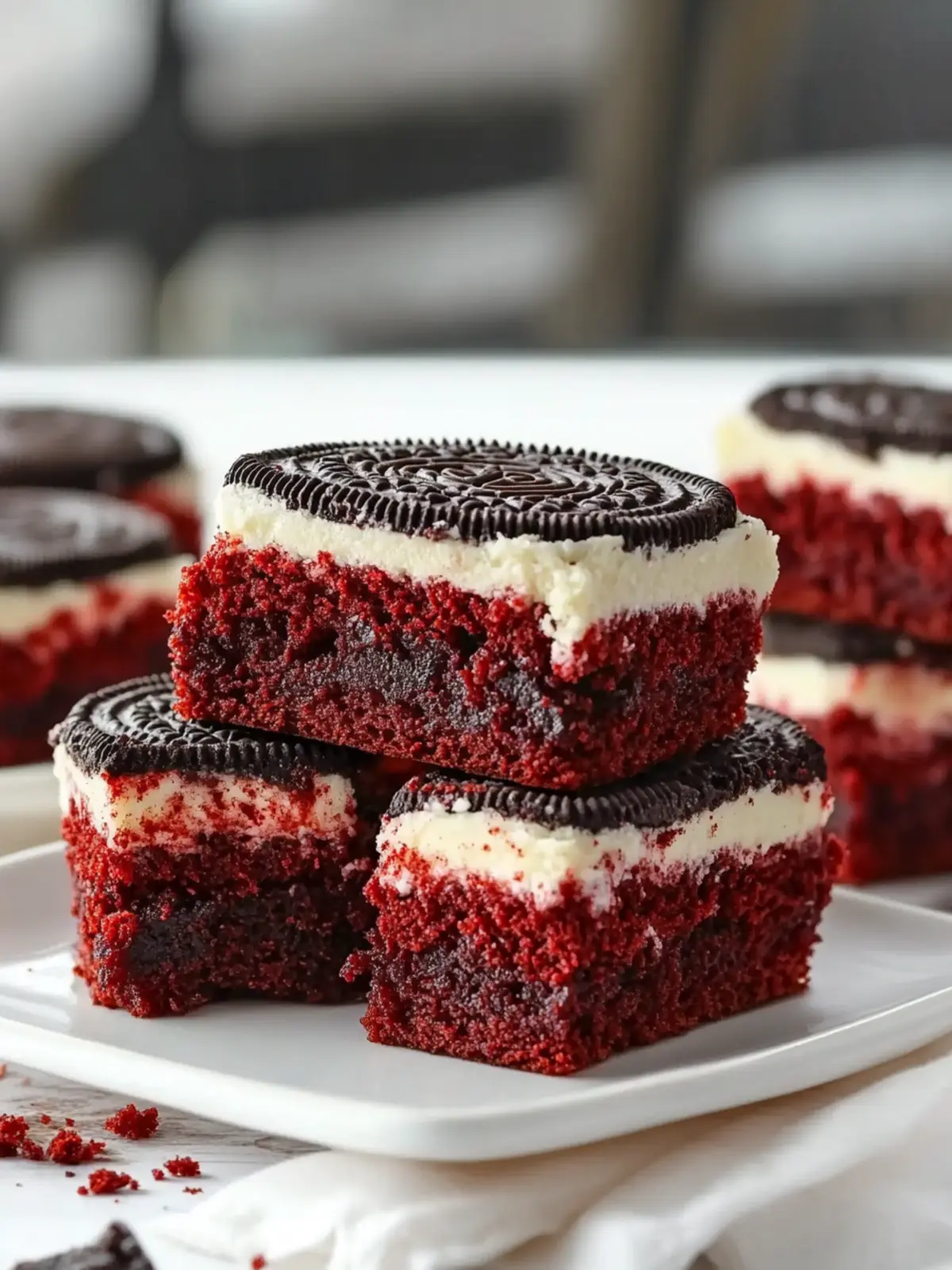 Oreo Stuffed Red Velvet Brownies for the Ultimate Indulgence 4 Oreo Stuffed Red Velvet Brownies