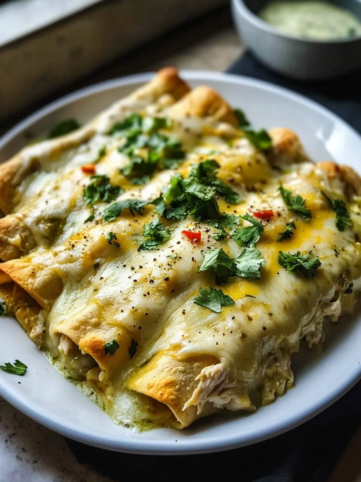 green chile chicken enchiladas