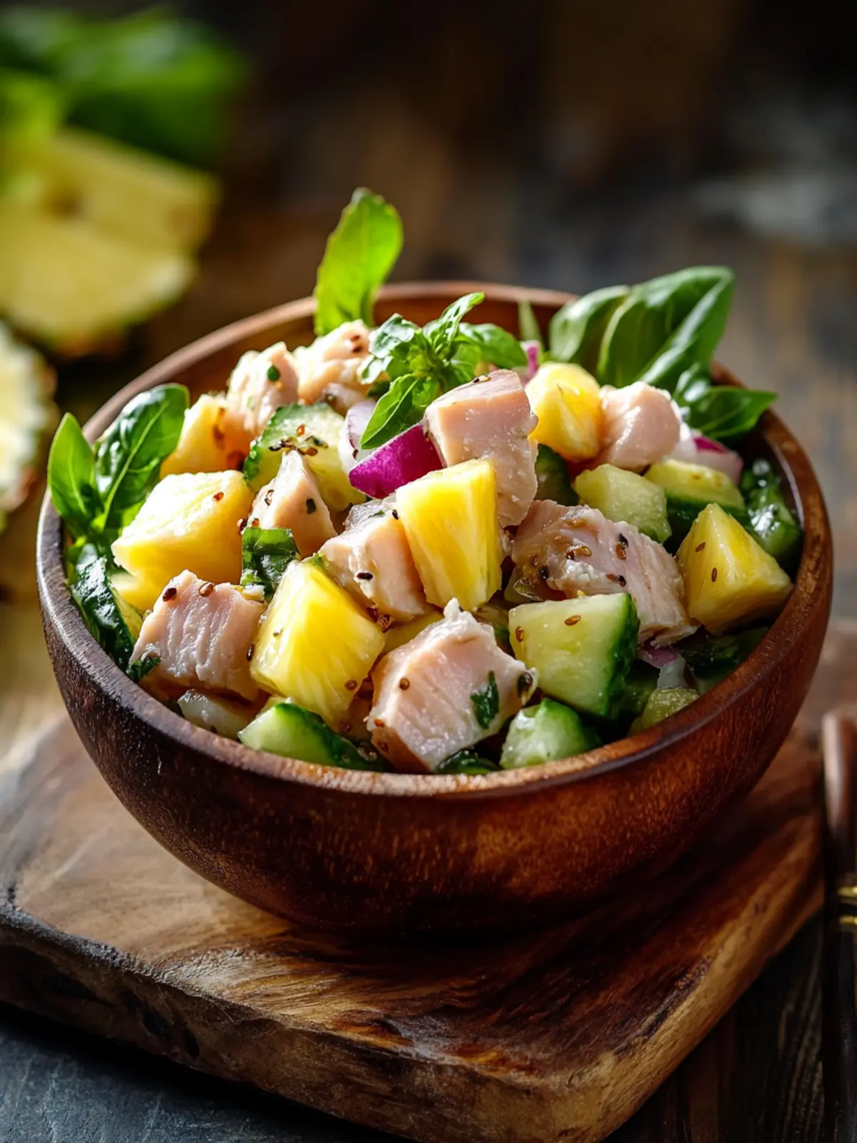 Tropical Tuna Salad: Pineapple & Coconut for a Zesty Lunch 3 Tropical Tuna Salad: Pineapple & Coconut Hint for Zesty Lunch!