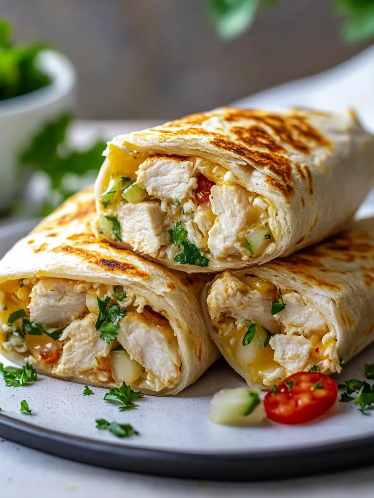 Irresistible Low Carb Cheesy Garlic Chicken Wraps You'll Love 2 Low Carb Cheesy Garlic Chicken Wraps