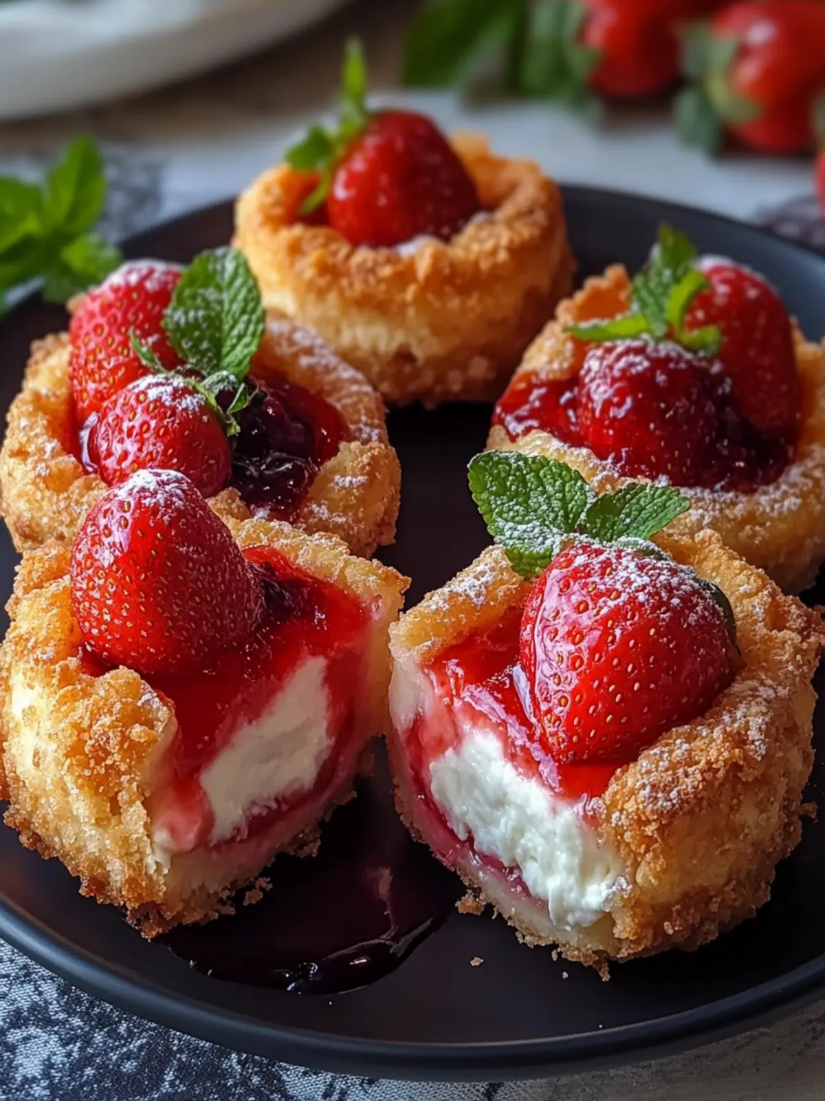 Deep Fried Strawberry Cheesecake Pies Worth Indulging In 5 Deep Fried Strawberry Cheesecake Pies