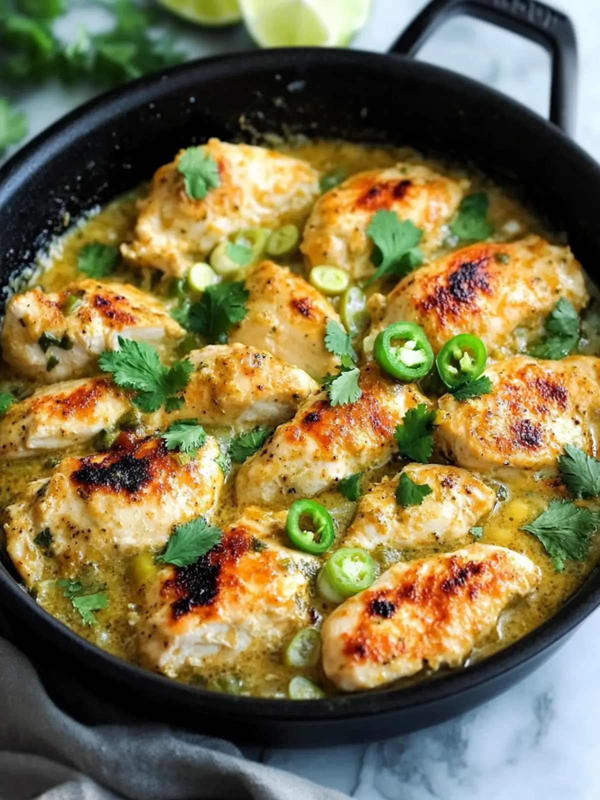 One Pan Keto Green Chili Chicken for a Quick Comfort Meal 3 One Pan Keto Green Chili Chicken