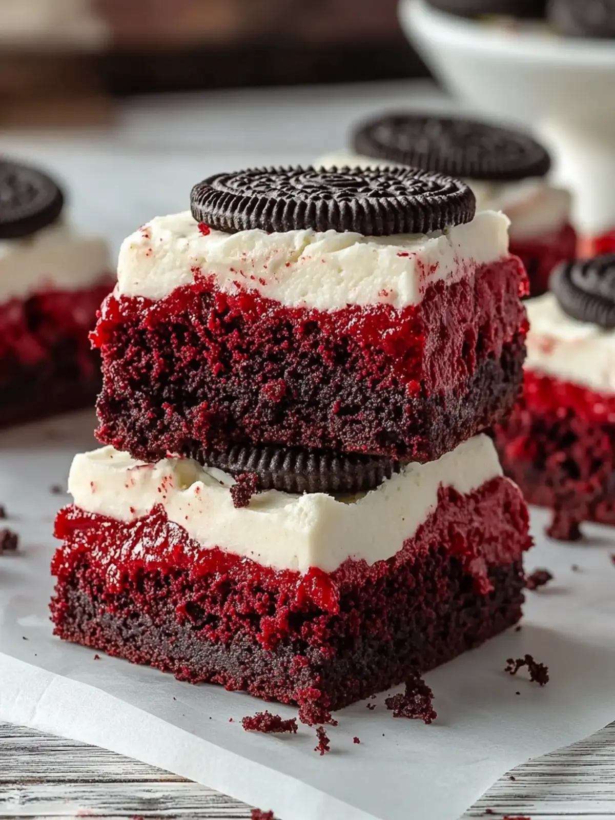 Oreo Stuffed Red Velvet Brownies for the Ultimate Indulgence 5 Oreo Stuffed Red Velvet Brownies