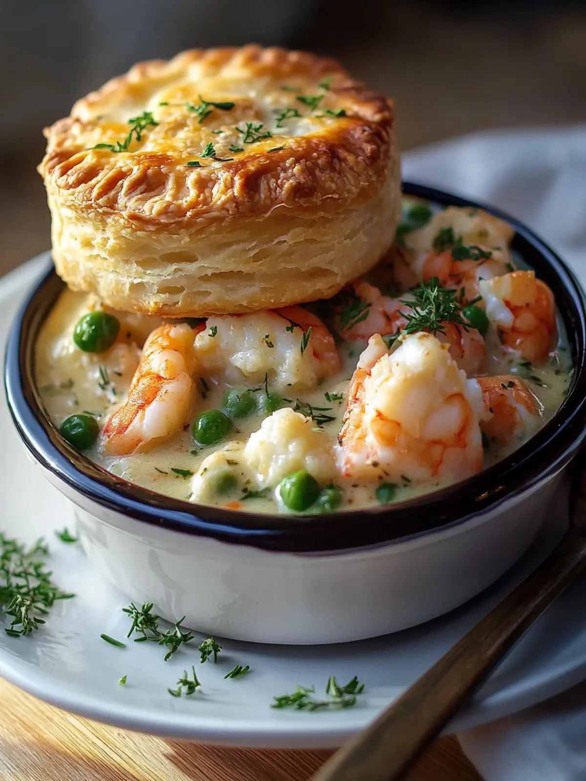 Creamy Seafood Medley Pot Pie and Cheddar Bay Biscuits Delight 5 Creamy Seafood Medley Pot Pie & Cheddar Bay Biscuits