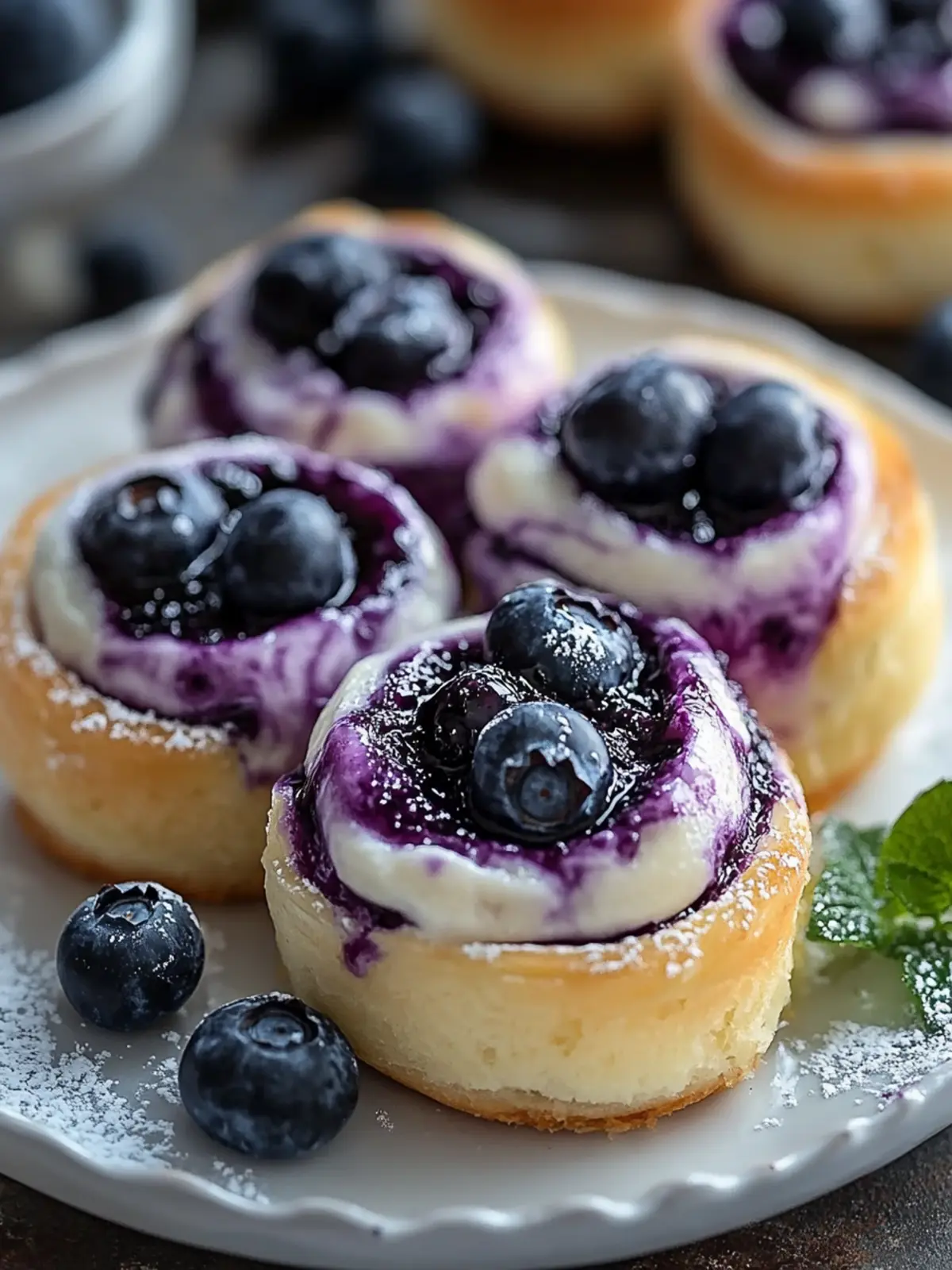 5-Ingredient Blueberry Cheesecake Rolls: Quick & Irresistible! 2 5-Ingredient Blueberry Cheesecake Rolls