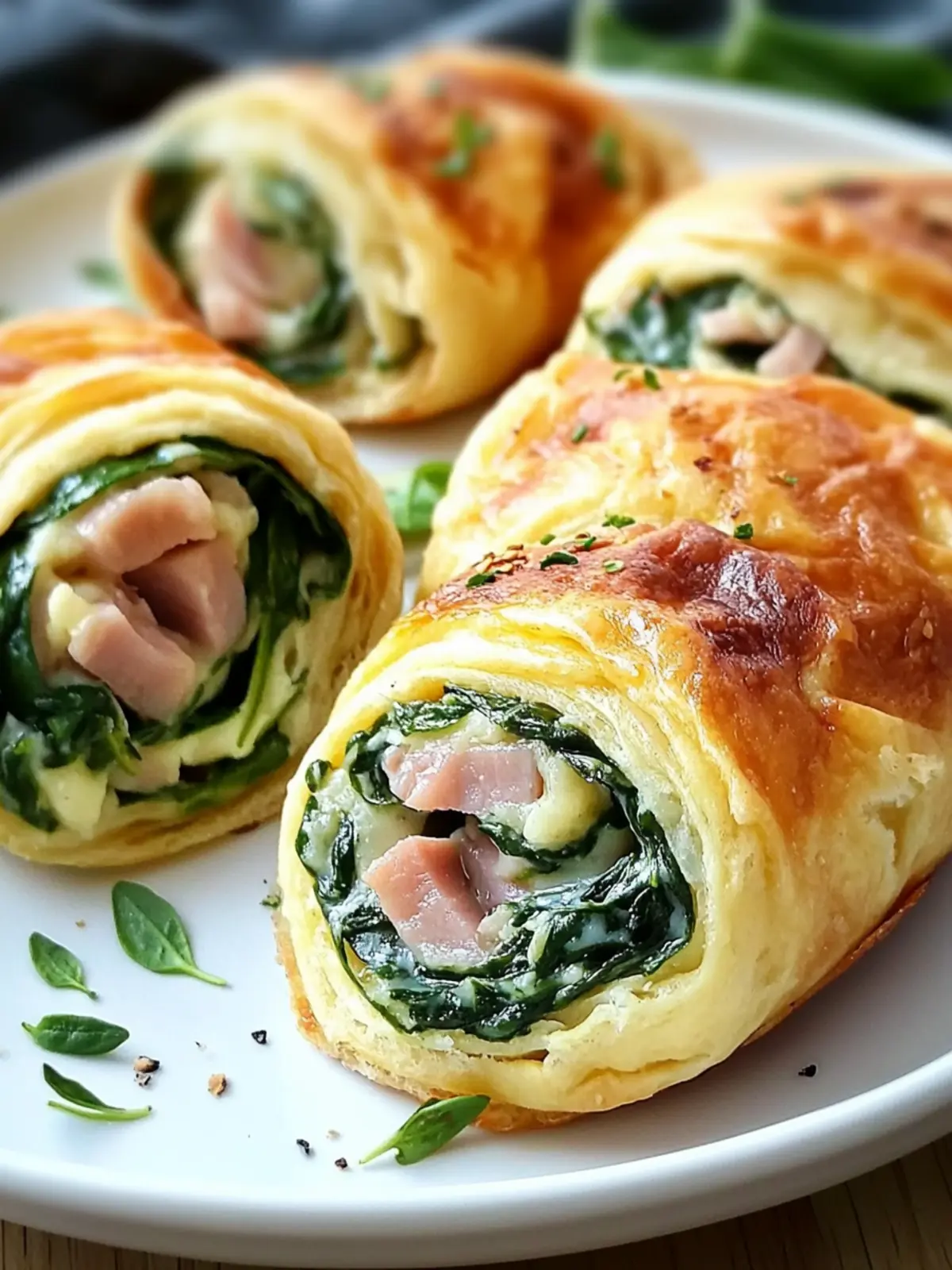 Savory Spinach and Ham Breakfast Rolls for a Perfect Morning 4 Savory Spinach and Ham Breakfast Rolls