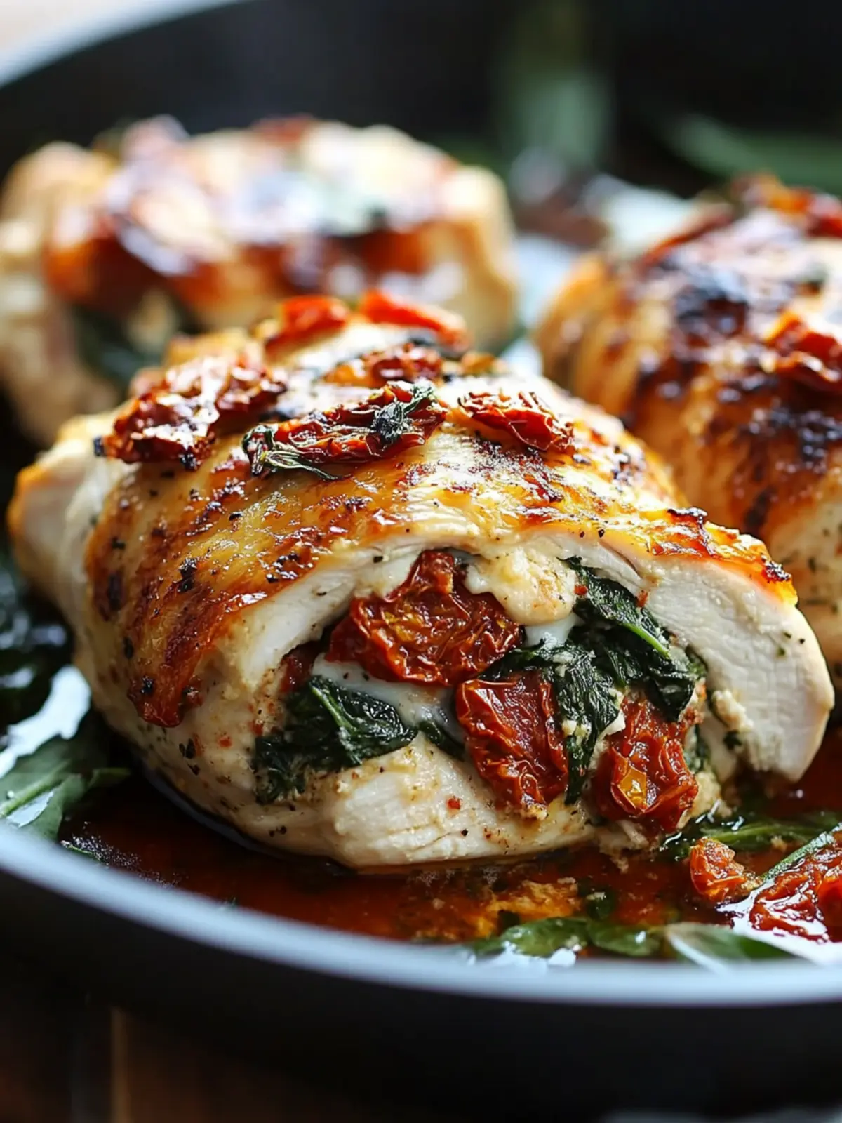 Sundried Tomato, Spinach, and Cheese Stuffed Chicken Bliss 2 Sundried Tomato, Spinach, and Cheese Stuffed Chicken