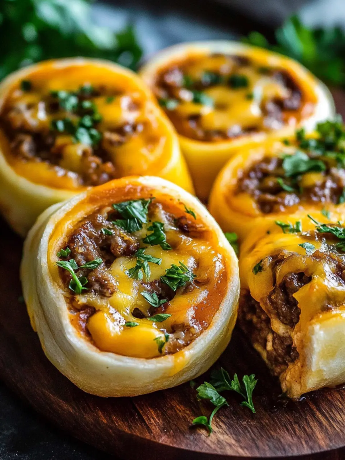 Garlic Butter Cheeseburger Rollups for Ultimate Snack Bliss 5 Garlic Butter Cheeseburger Rollups